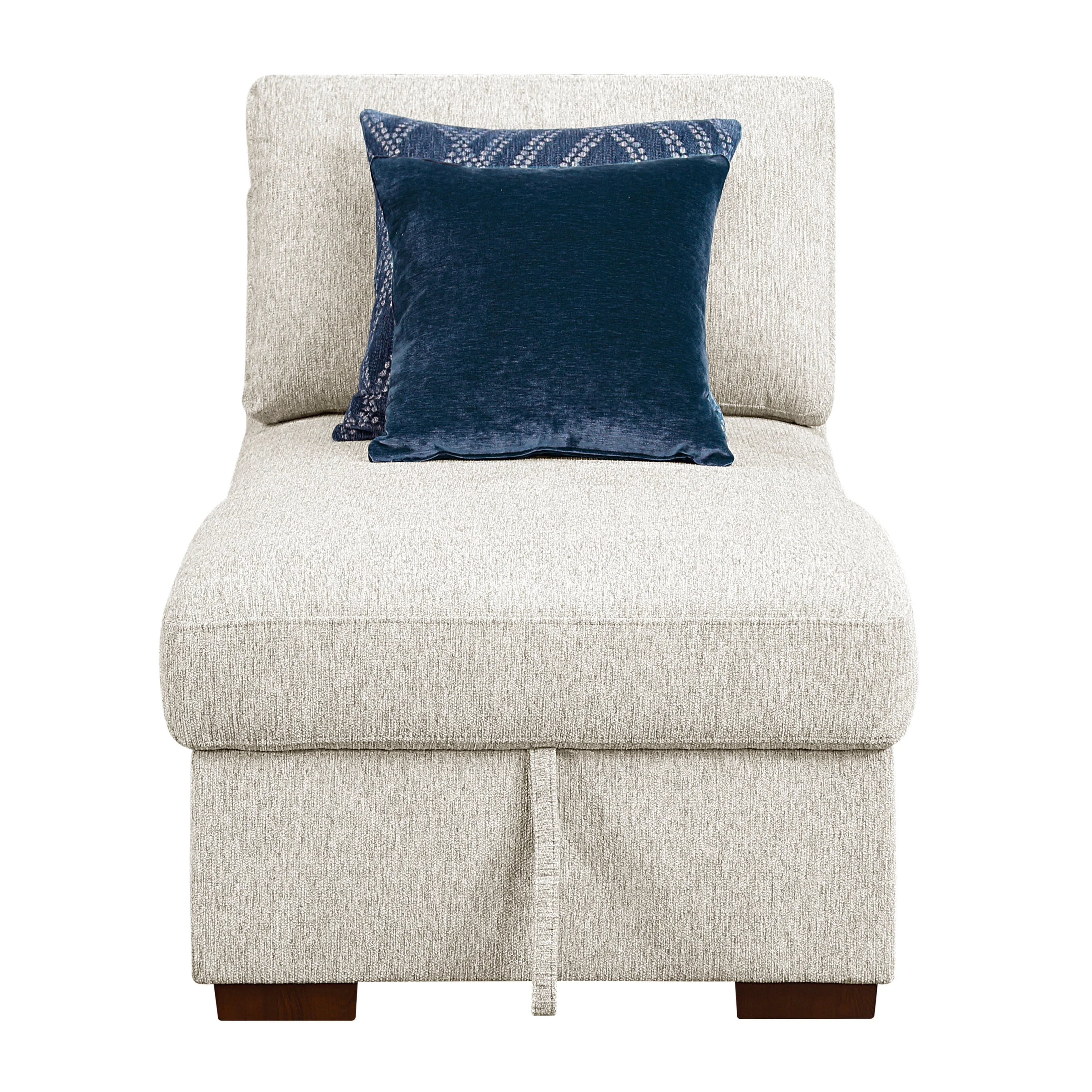 Isla Beige Chaise Lounge with Arms and Hidden Storage, Click Motion Back - Image 7