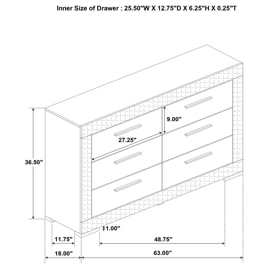 Ives Grey High Gloss 4-Piece Queen Bedroom Set - Image 14