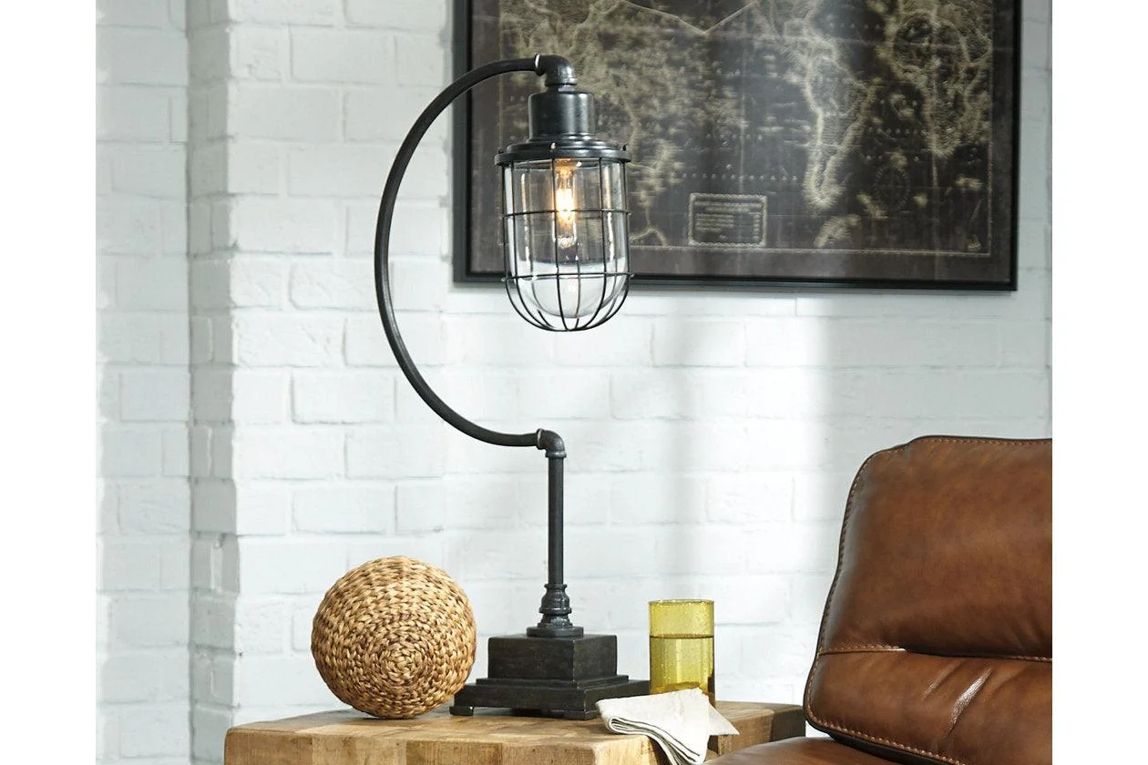 Jae Antique Black Desk Lamp - Image 2