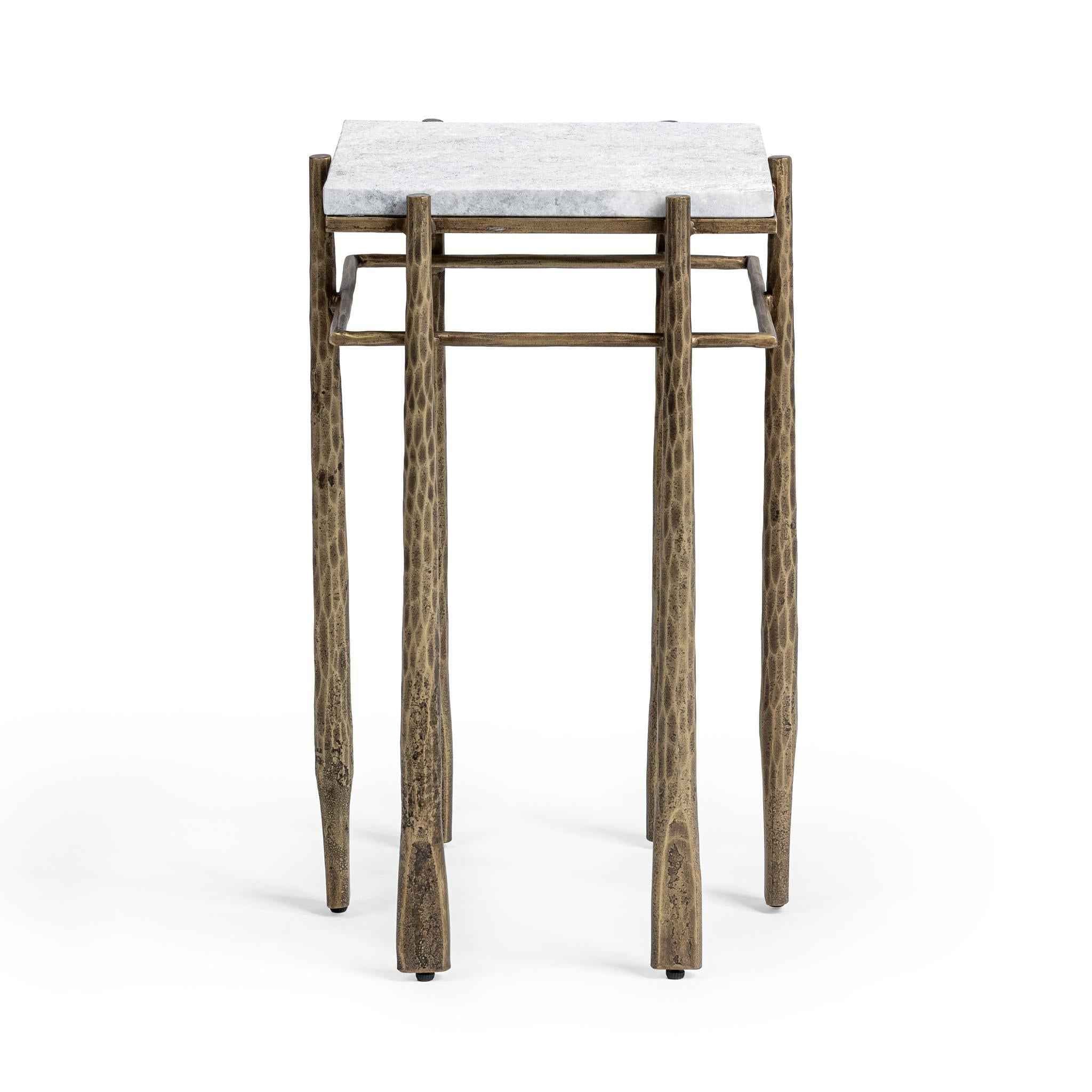 Jasmine End Table - Moonstone White - Image 2
