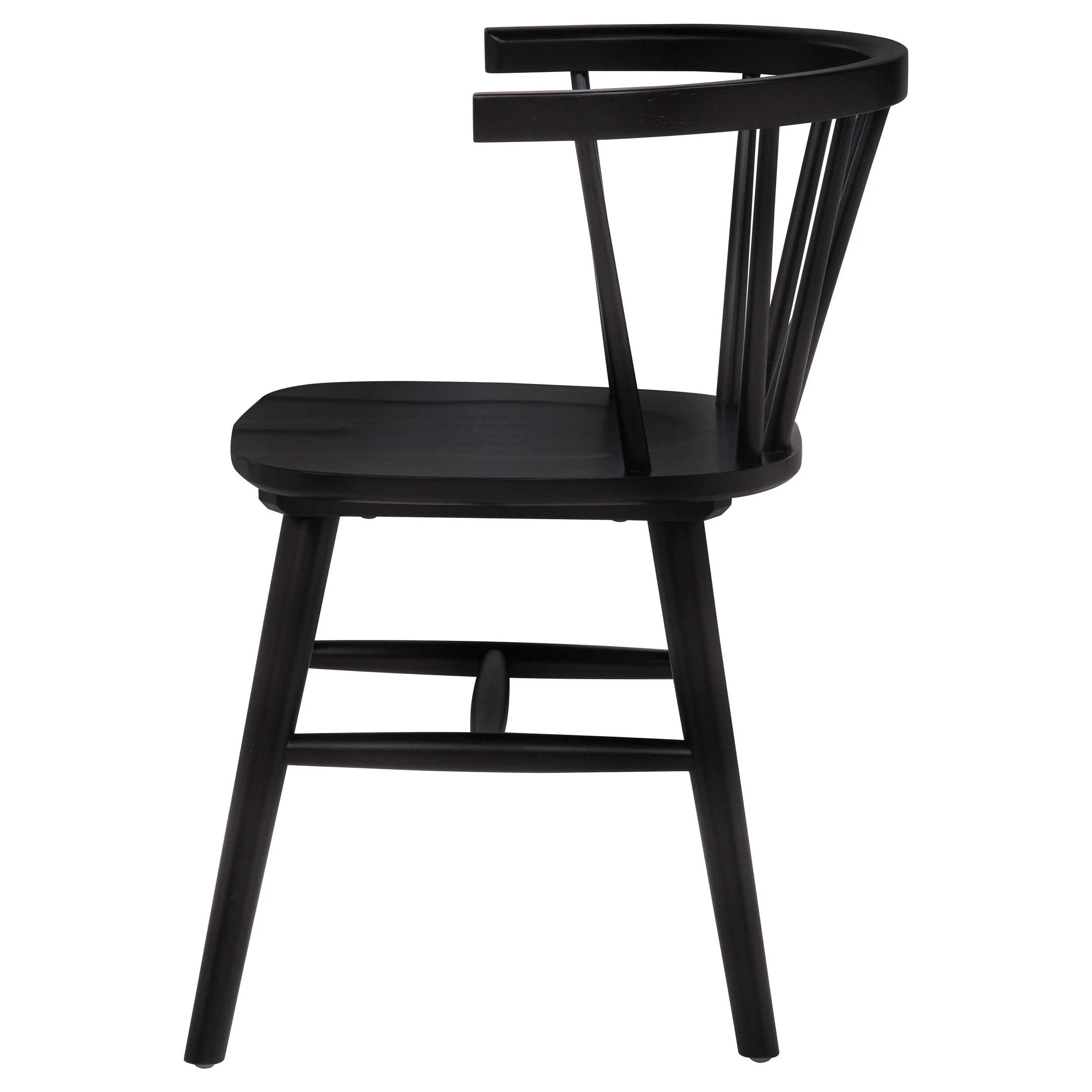 Jeffries Black Windsor Wood Dining Side Chair (Set of 2) - Image 6