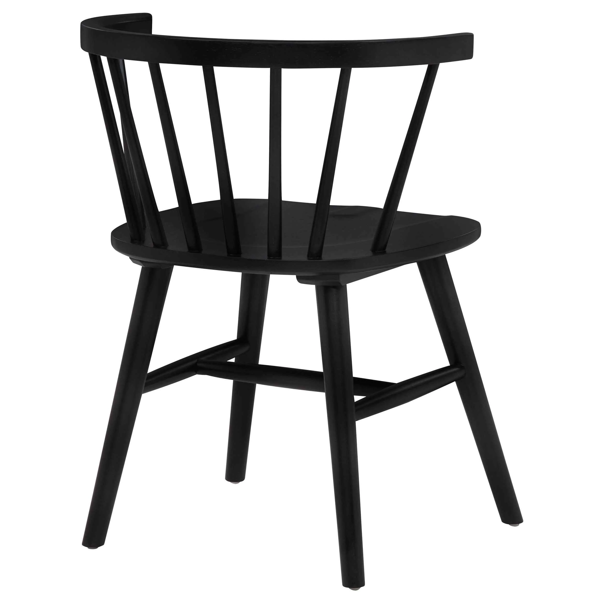 Jeffries Black Windsor Wood Dining Side Chair (Set of 2) - Image 9