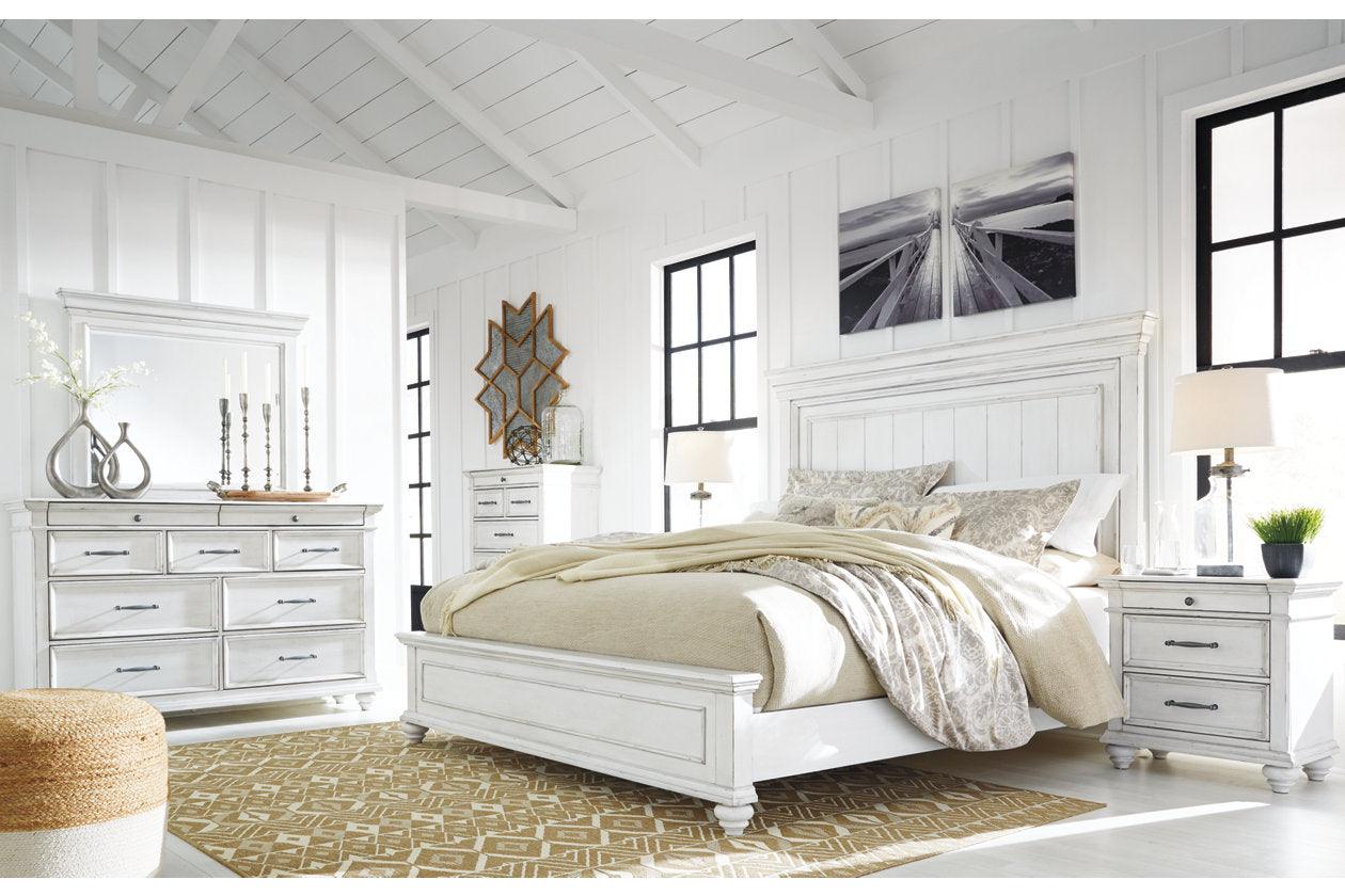 Kanwyn Whitewash California King Panel Bed - Image 9