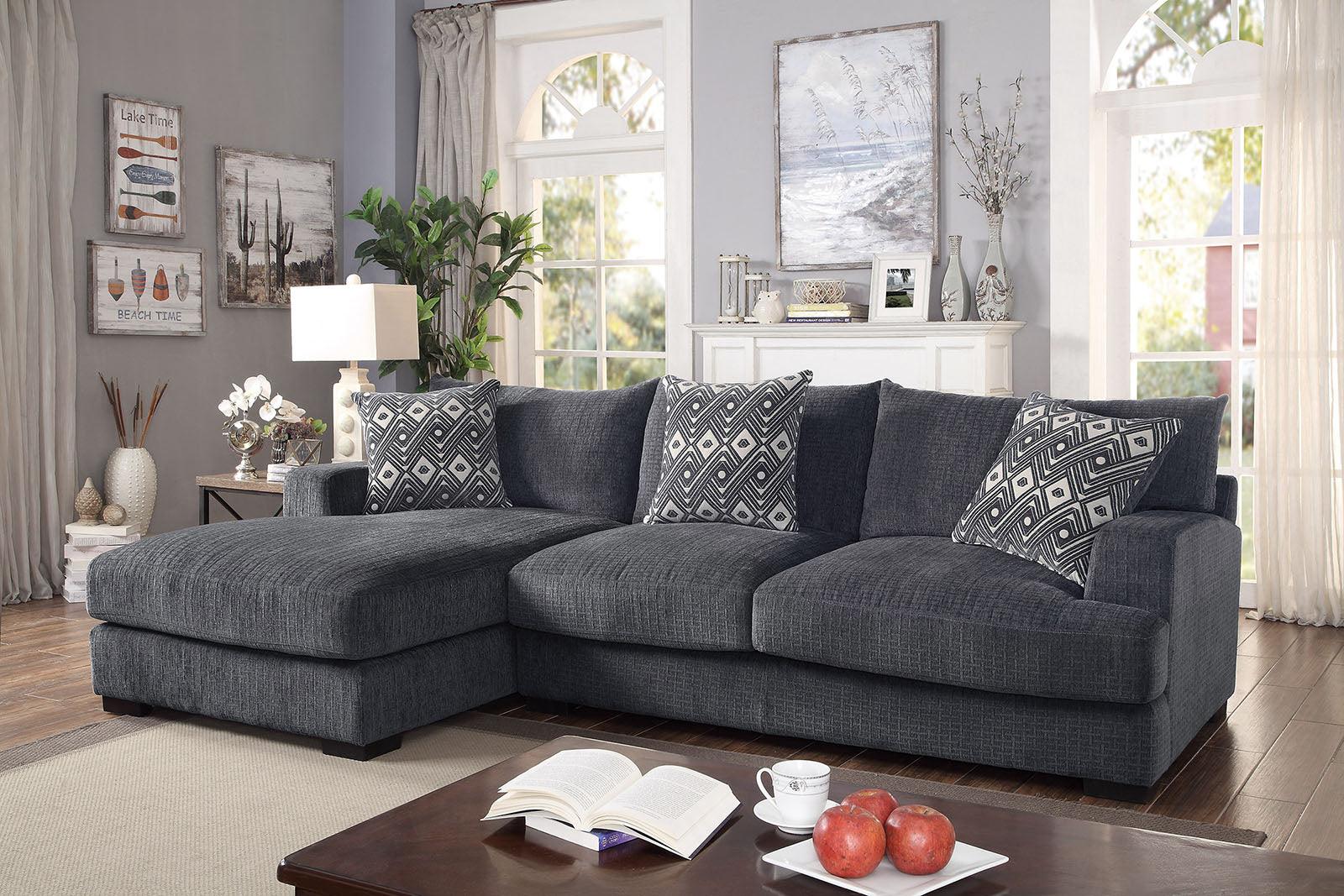 Kaylee Gray Large L-Sectional with Right Arm Facing Chaise