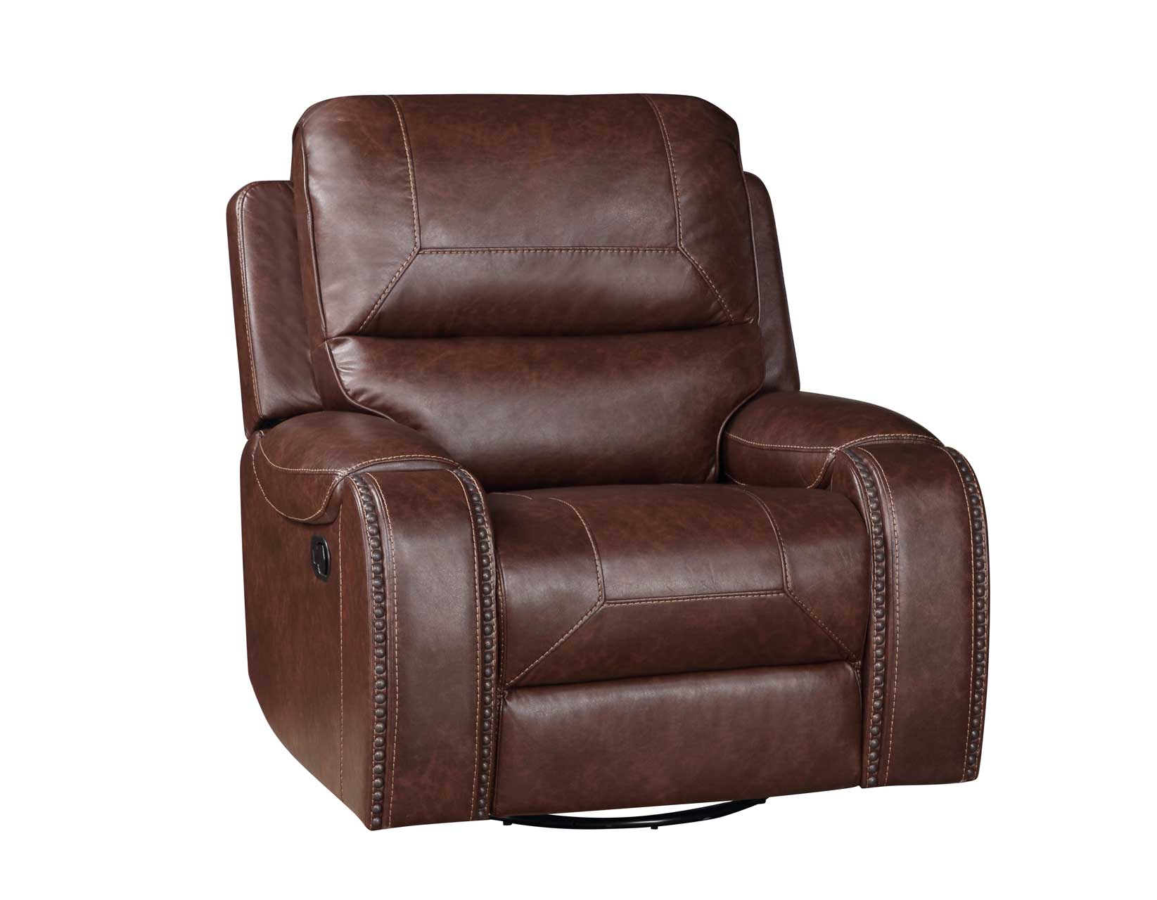 Keily Brown Manual Swivel Glider Recliner - Image 2