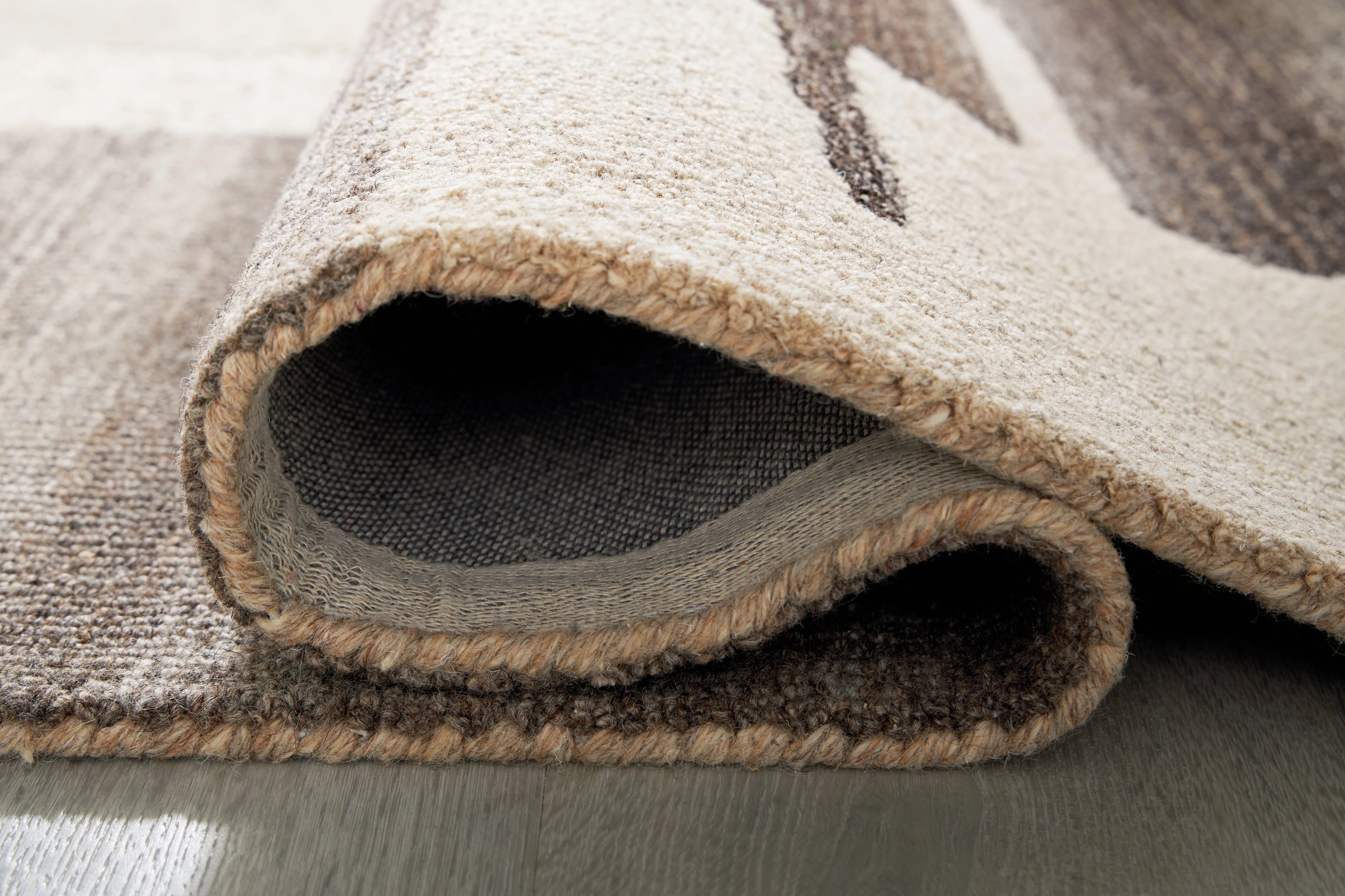 Kencher Beige/Brown Extra Large Rug - Image 4
