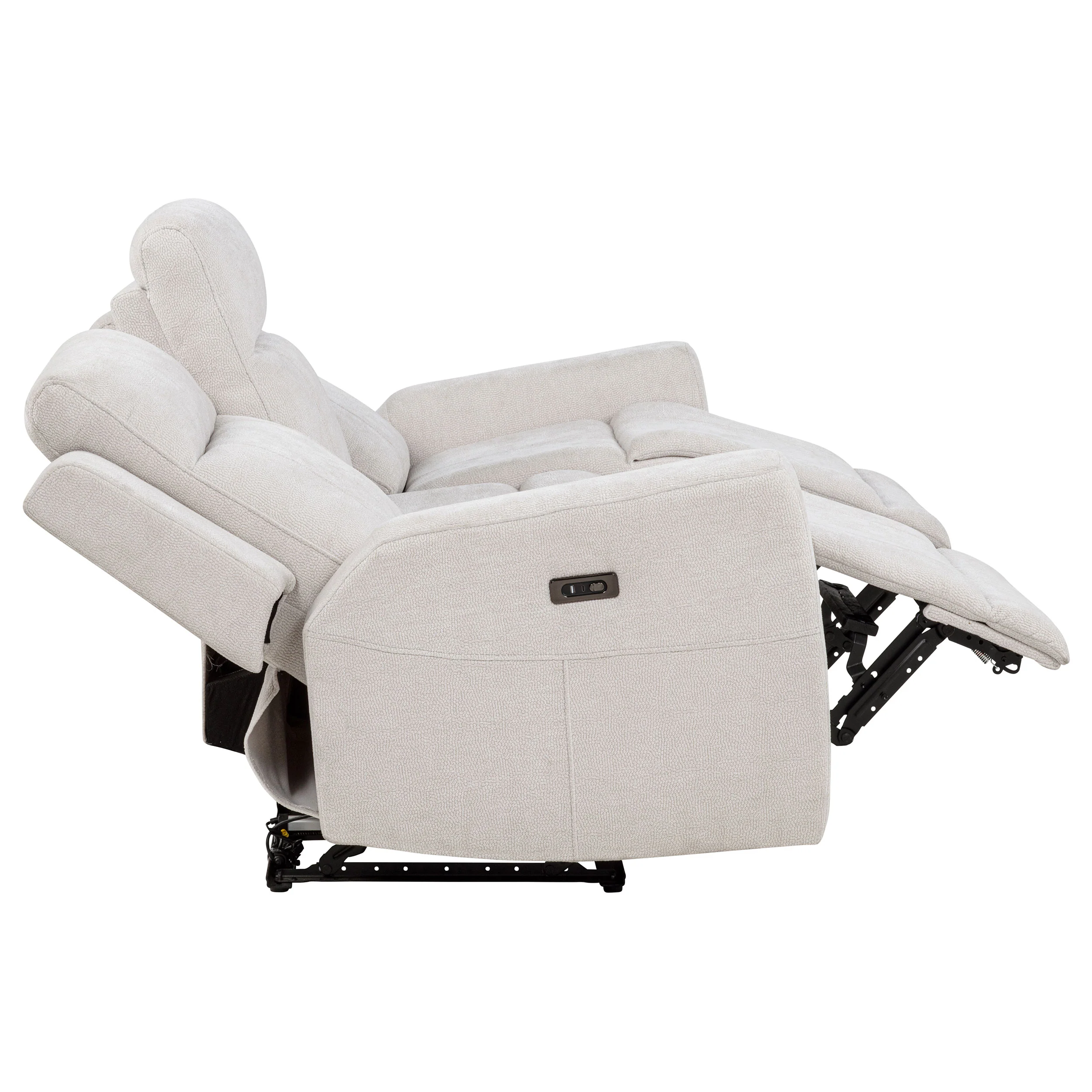 Kennett Ivory 3-piece Chenille Power Reclining Sofa Set - Image 6