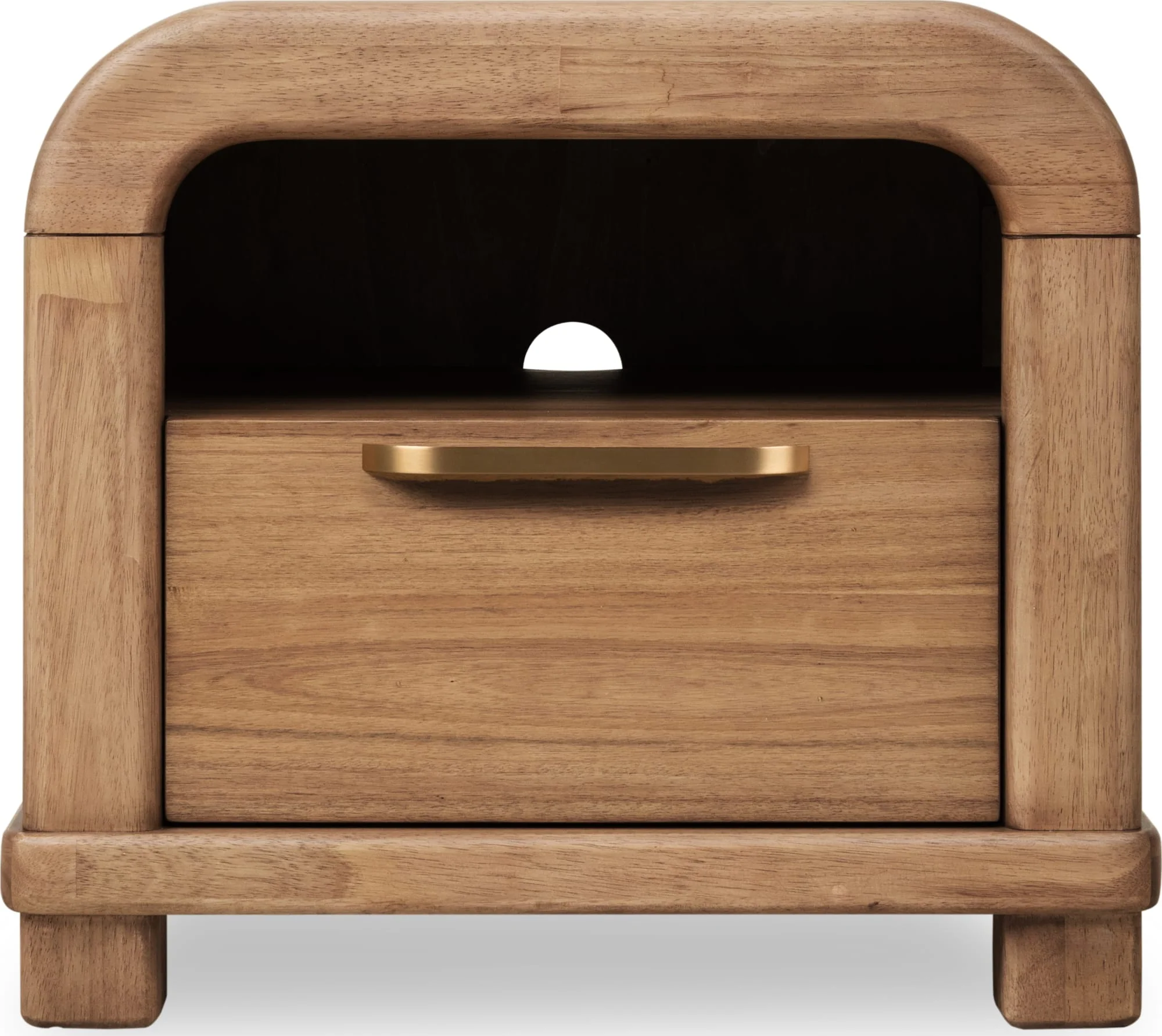 Kione Lioness One Drawer Acacia Wood Nightstand - Image 3