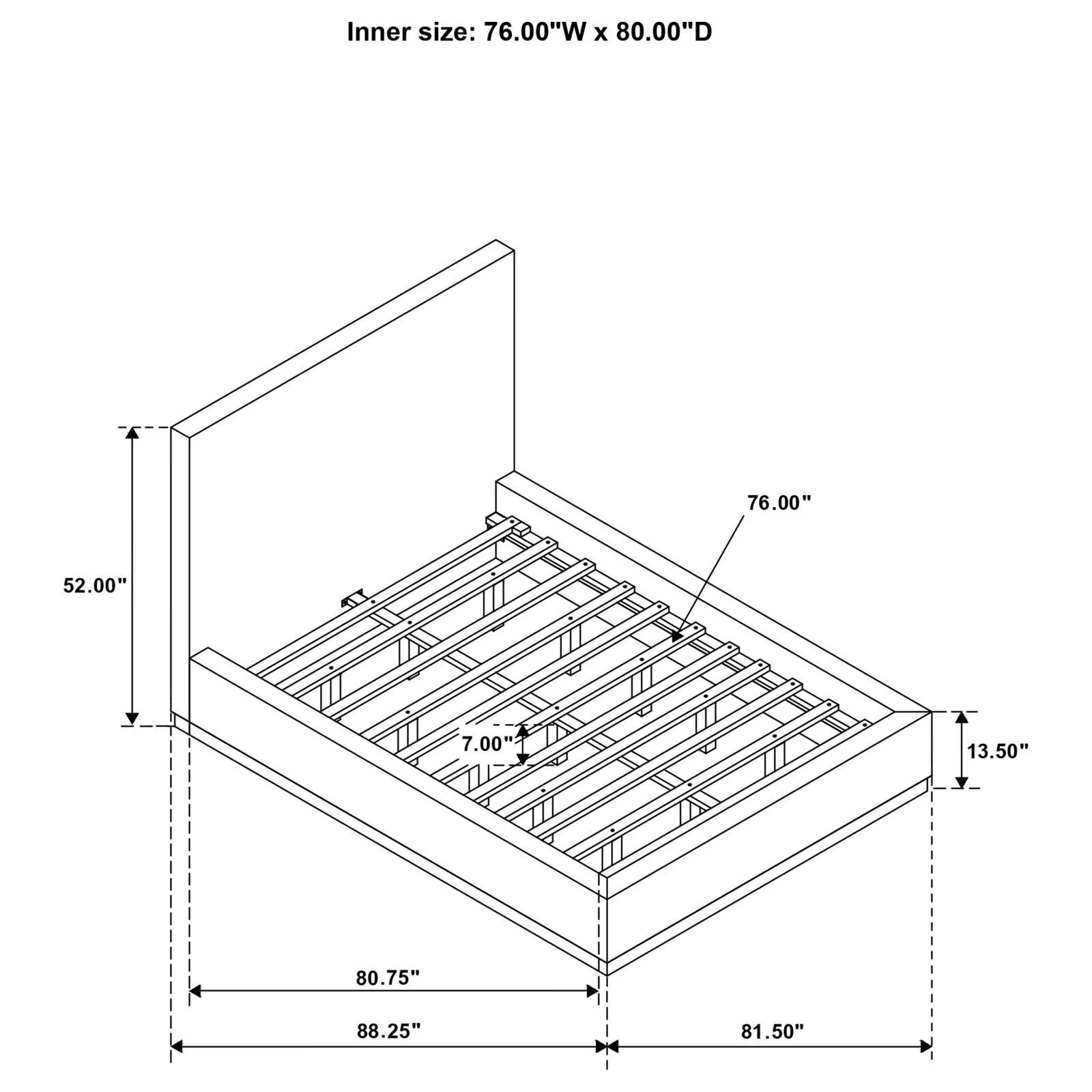 Knox Cream Upholstered Eastern King Platform Bed - Image 7