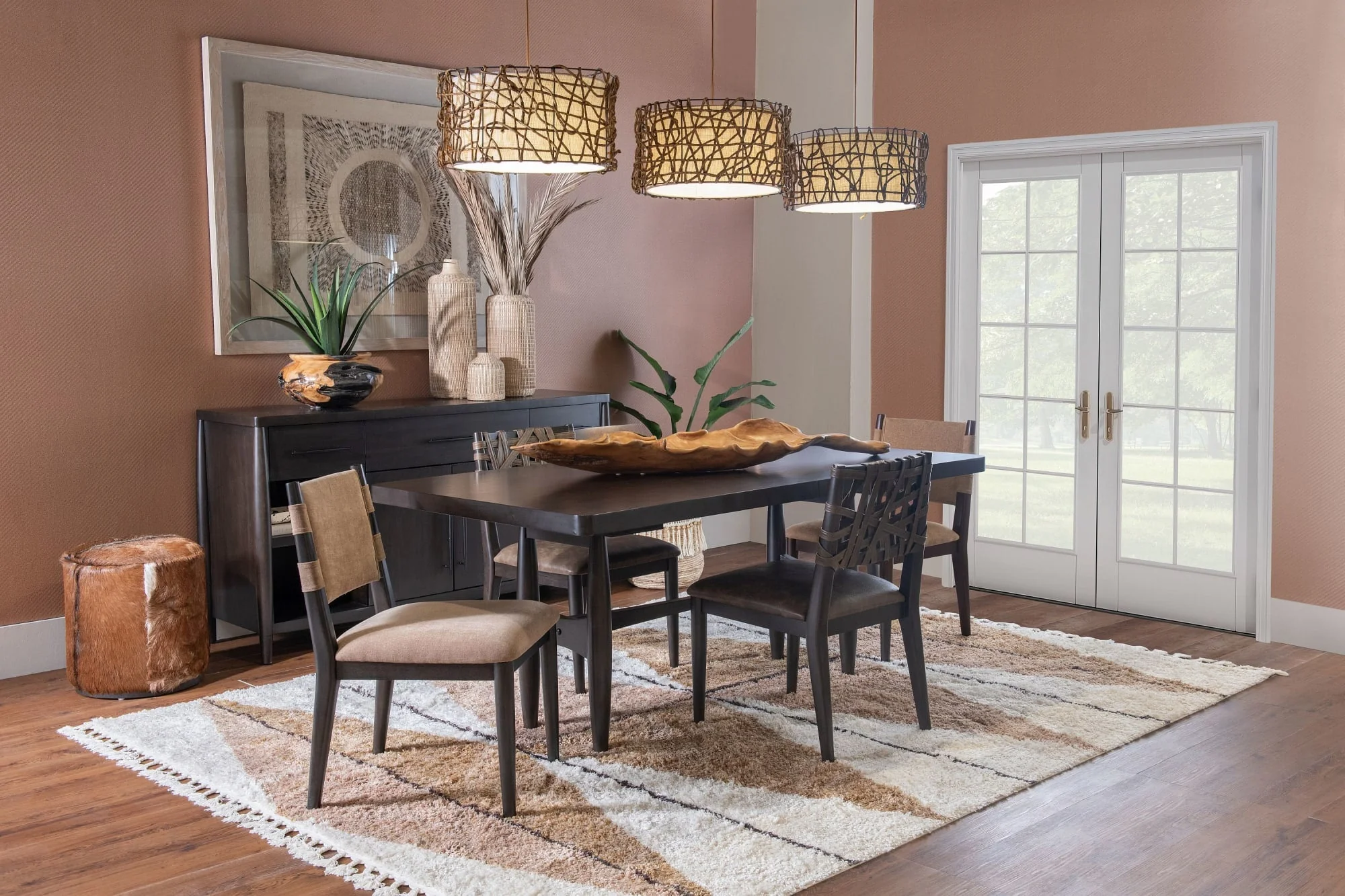 Koko Porcini/Minx Chenille Upholstered Dining Chair (Set of 2) - Image 5