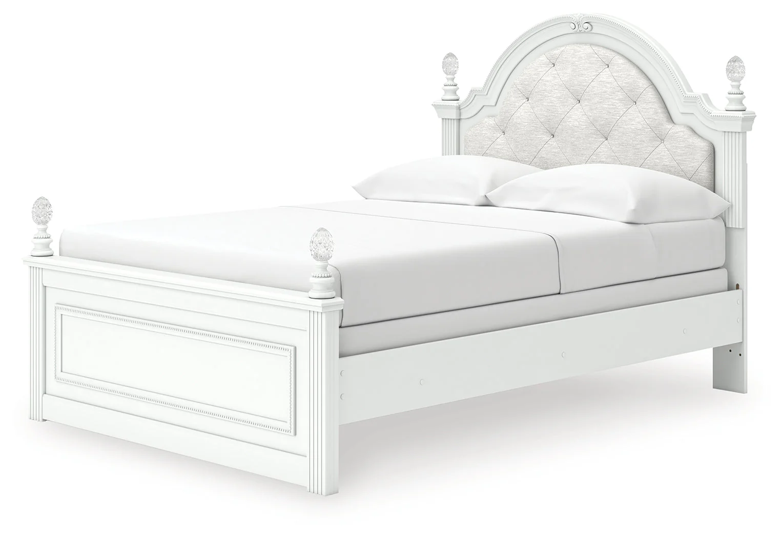 Kozlani White Full Upholstered Panel Bed - Image 5