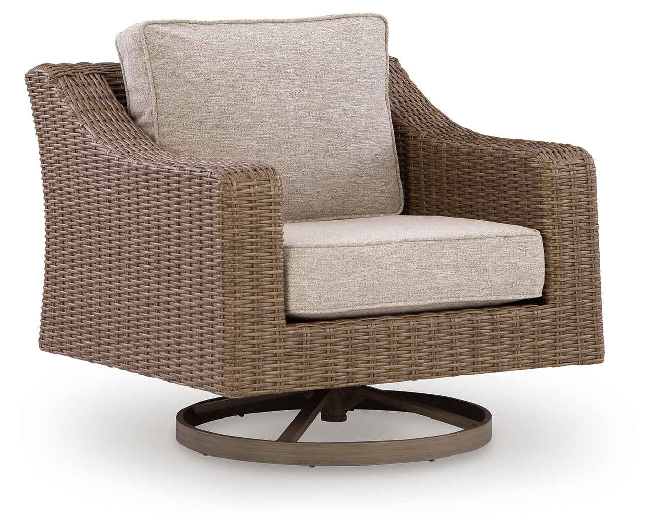 Laguna Heights Beige Swivel Lounge with Cushion - Image 2