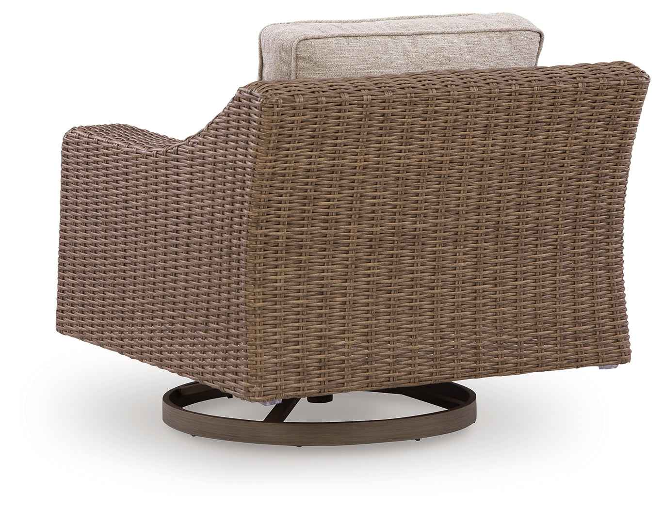 Laguna Heights Beige Swivel Lounge with Cushion - Image 4