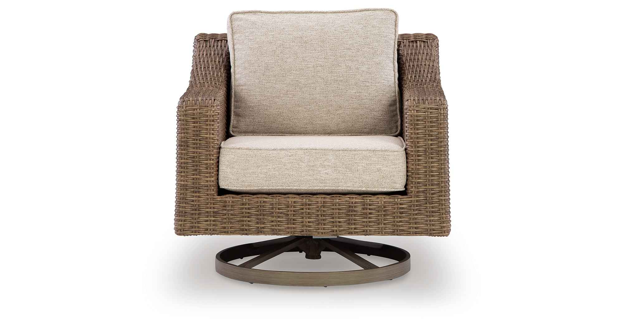 Laguna Heights Beige Swivel Lounge with Cushion - Image 8