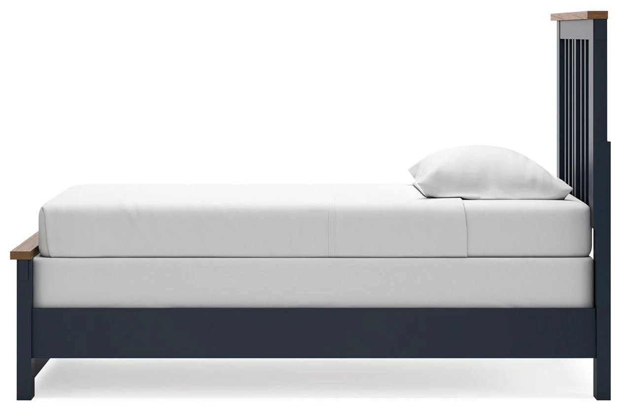 Landocken Brown/Blue Twin Panel Bed - Image 7