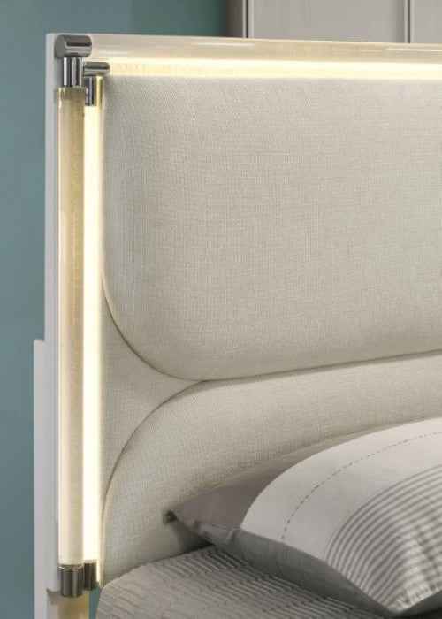 Lareina Pearl White 5-Piece Twin Bedroom Set - Image 6