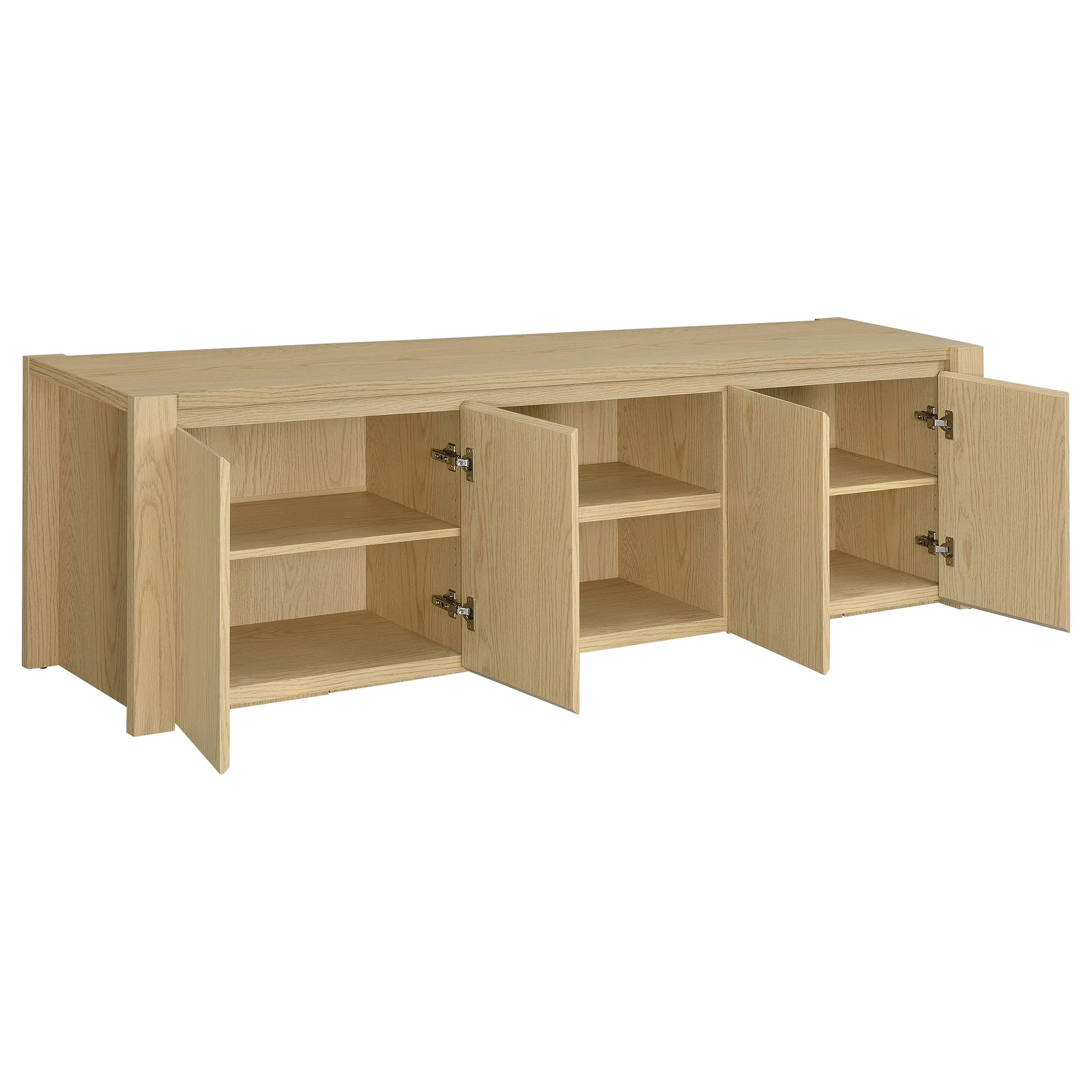 Laurelton Light Oak 78-inch 4-door TV Stand Media Console - Image 5