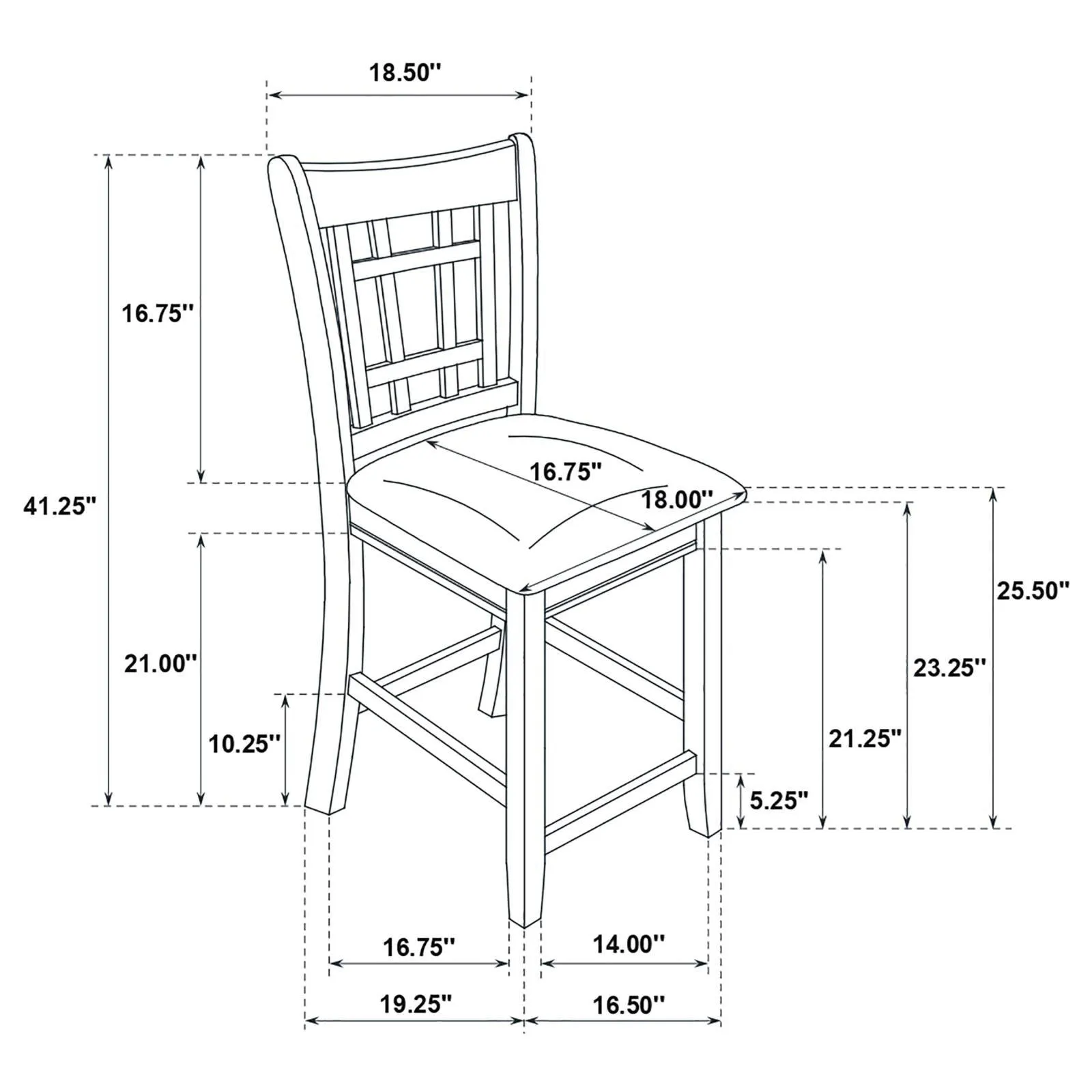 Lavon Espresso/Black 5-Piece Counter Height Dining Set - Image 10