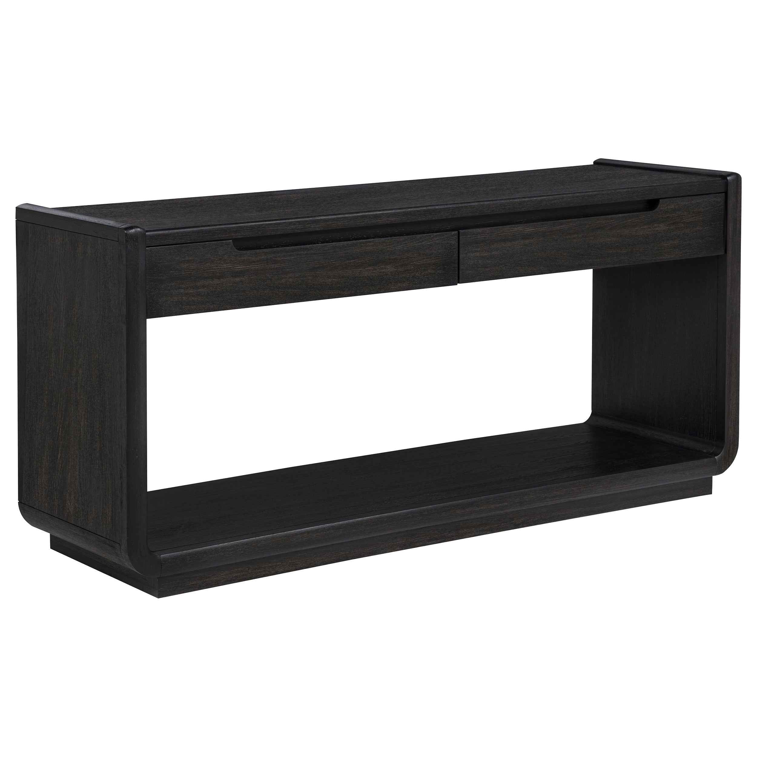 Leandro Burnished Black 2-drawer Entryway Sofa Console Table