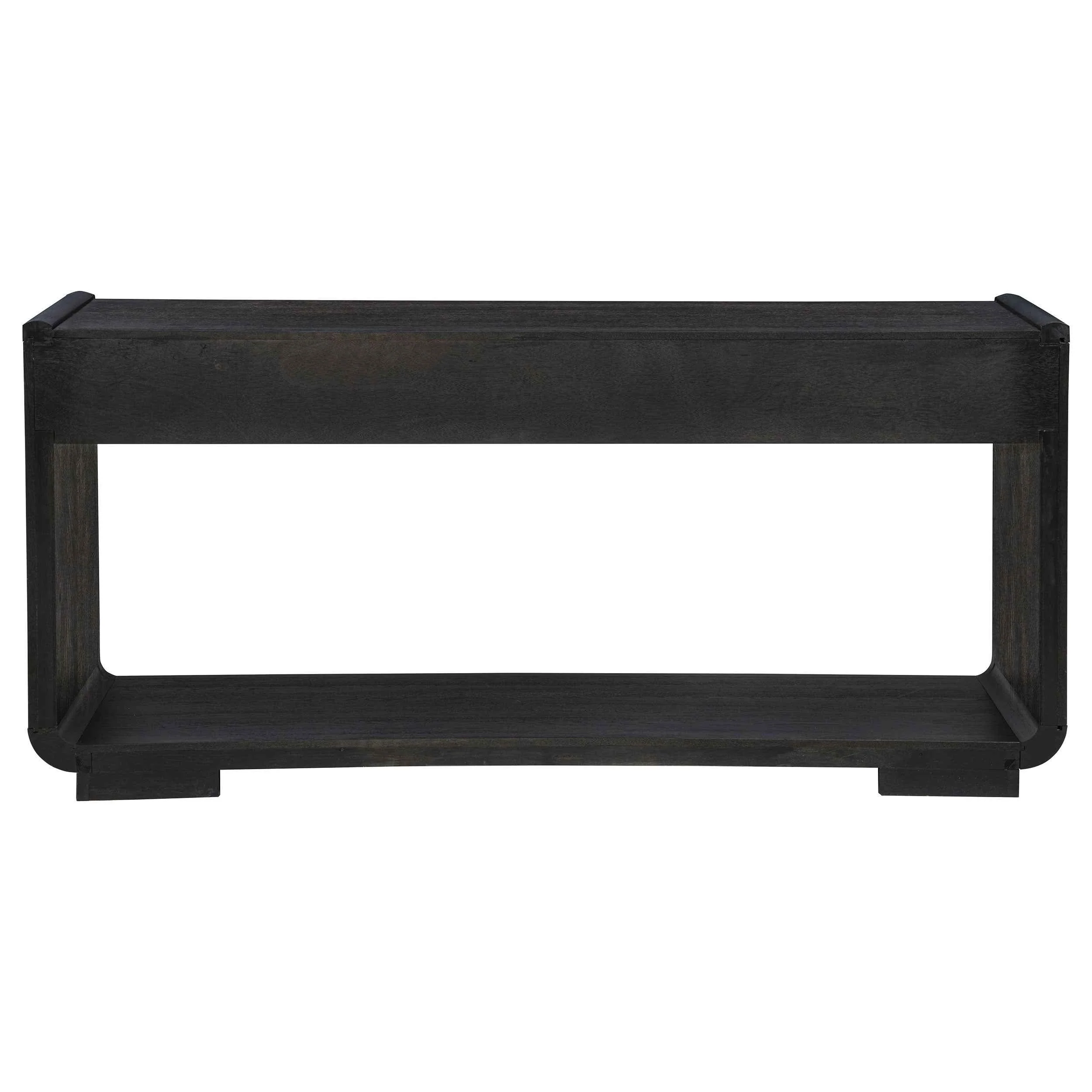 Leandro Burnished Black 2-drawer Entryway Sofa Console Table - Image 7