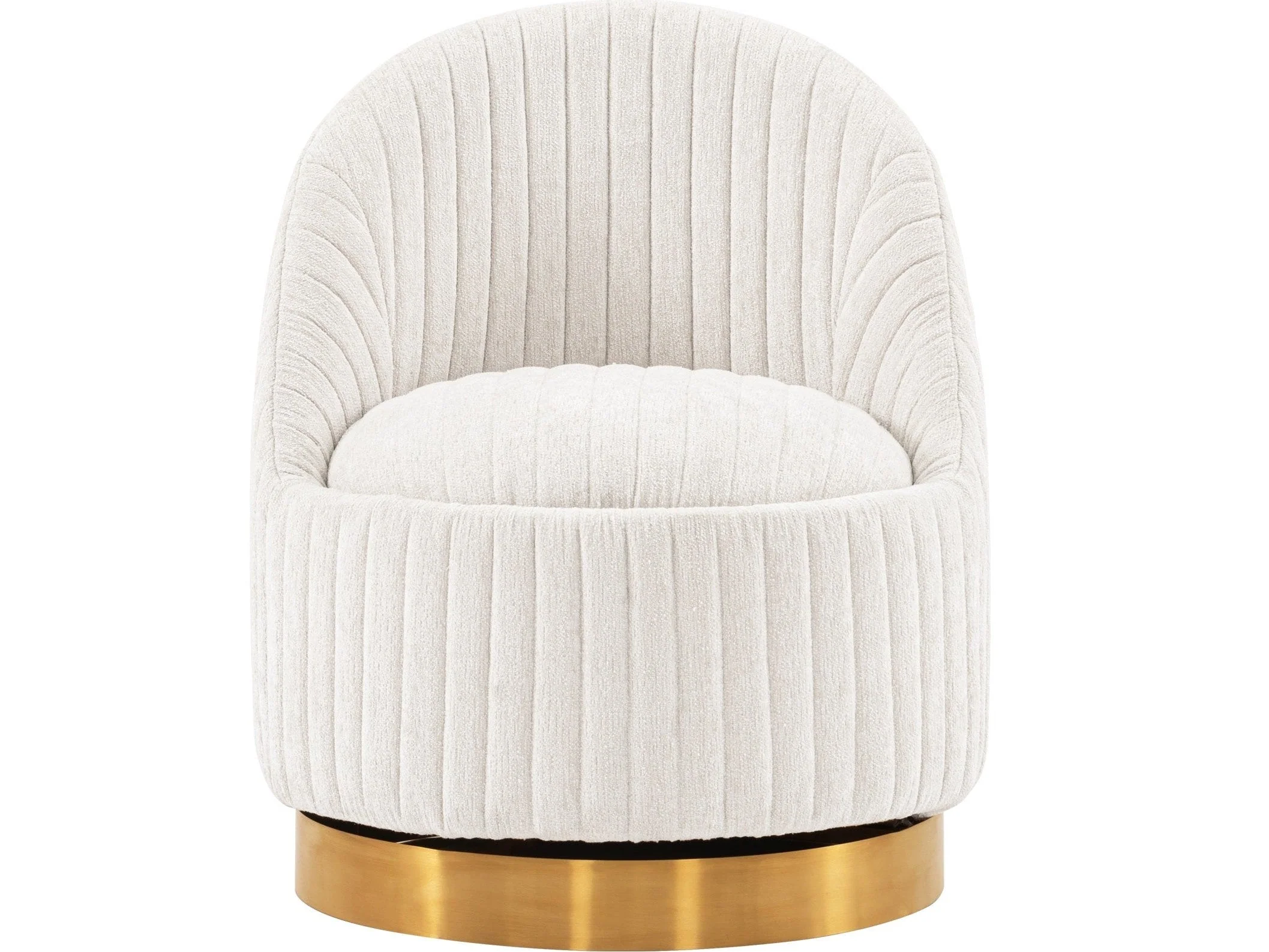 Leela Swivel Accent Chair in Cream