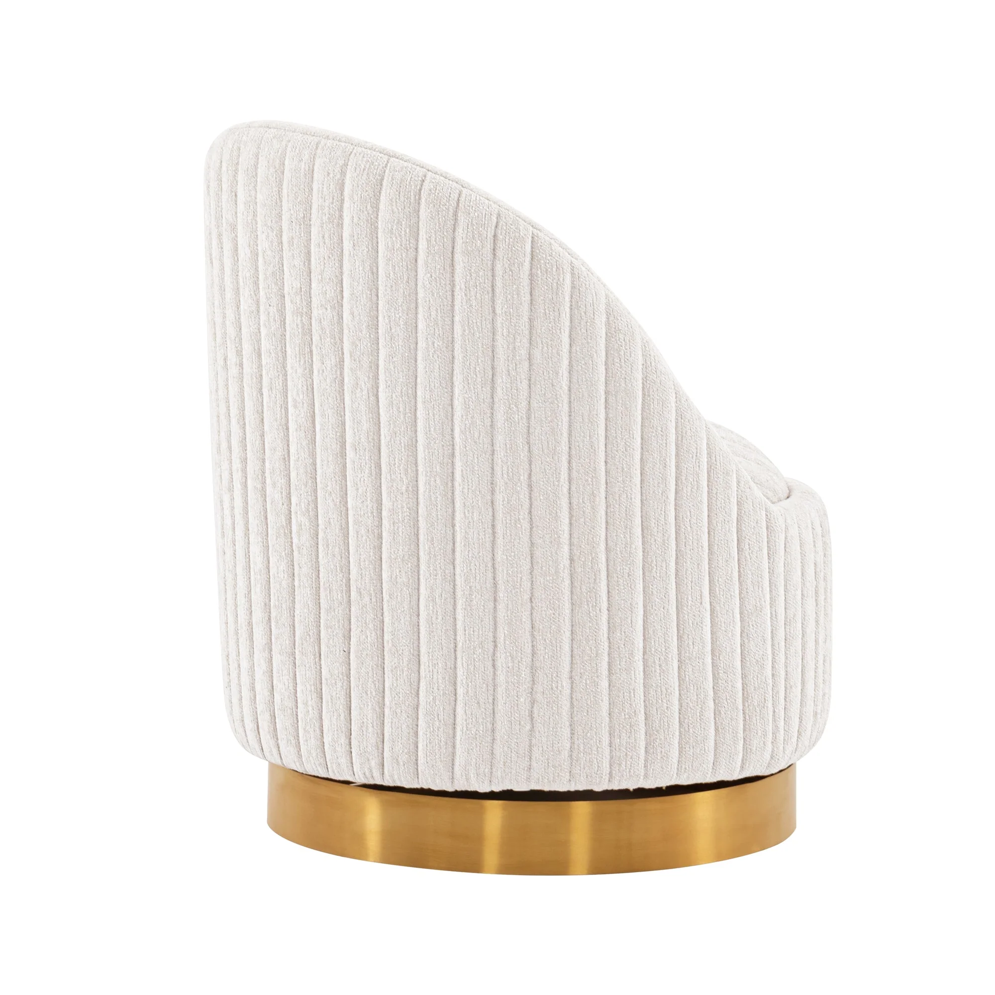 Leela Swivel Accent Chair in Cream - Image 7