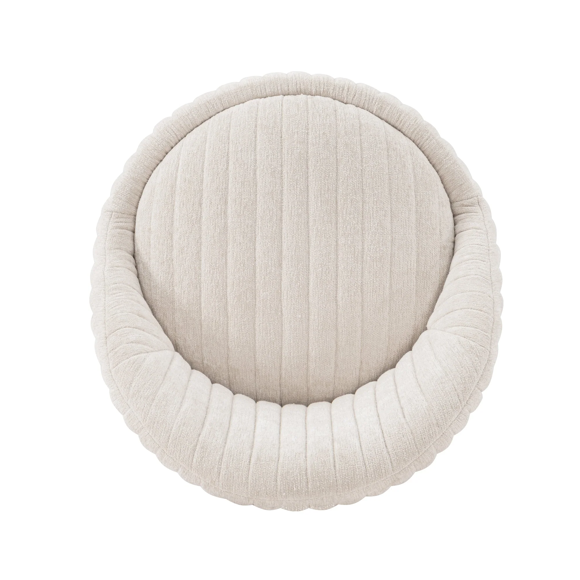 Leela Swivel Accent Chair in Cream - Image 9