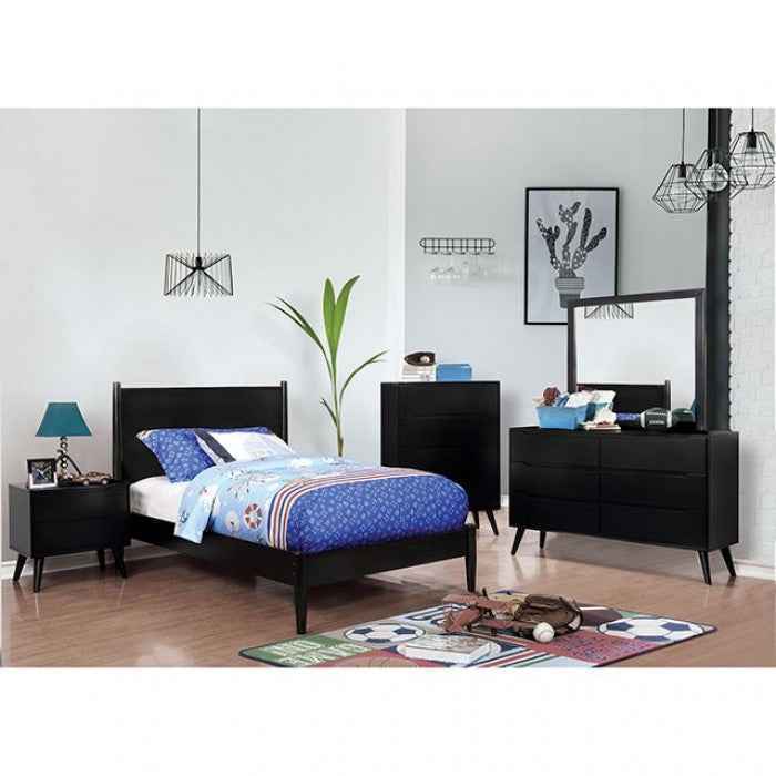 Lennart Black 4-Piece Full Bedroom Set - Image 3