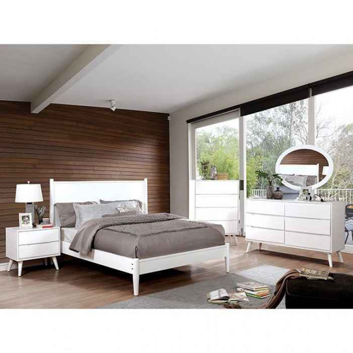 Lennart White 4-Piece Queen Bedroom Set