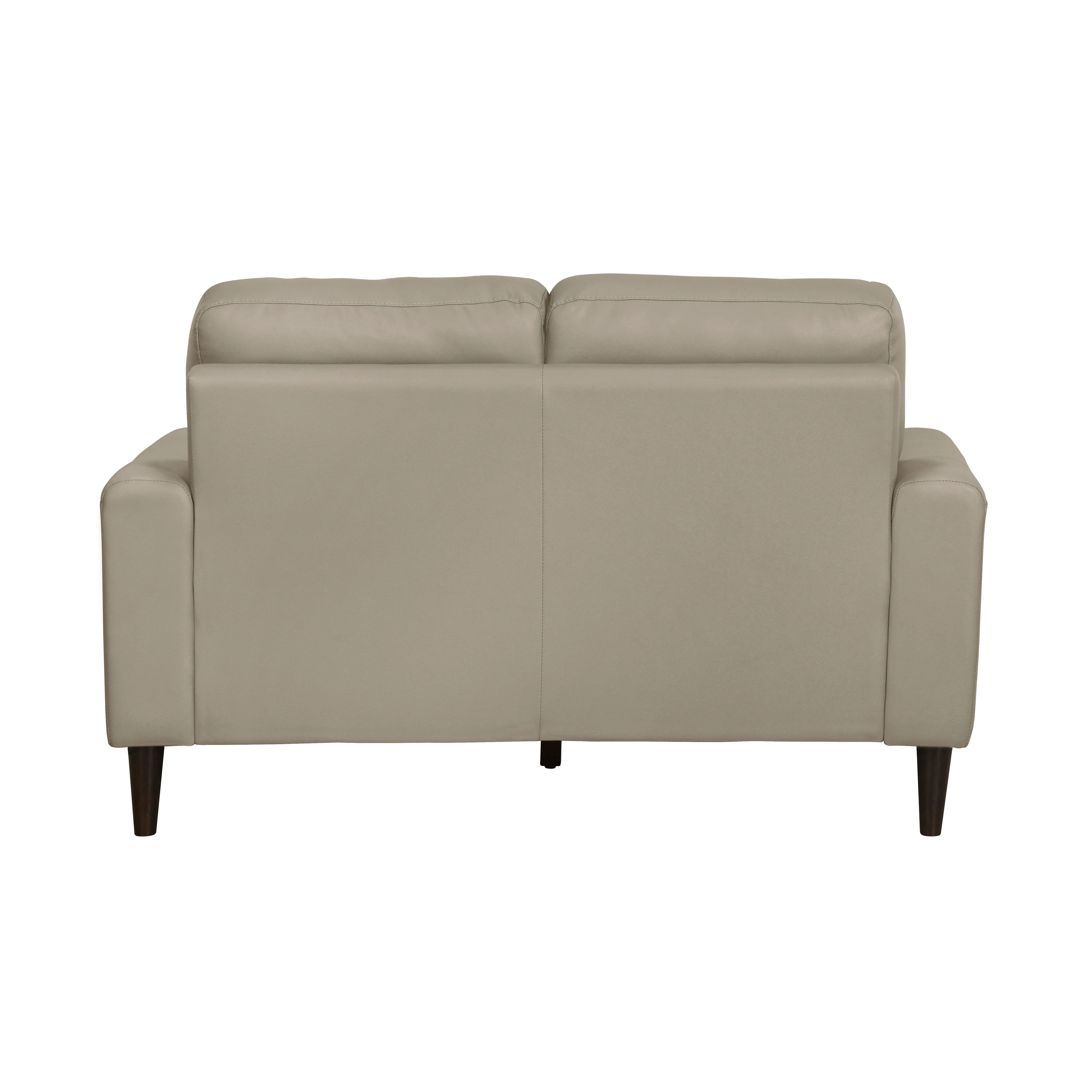 Lewes Latte Leather Loveseat - Image 4
