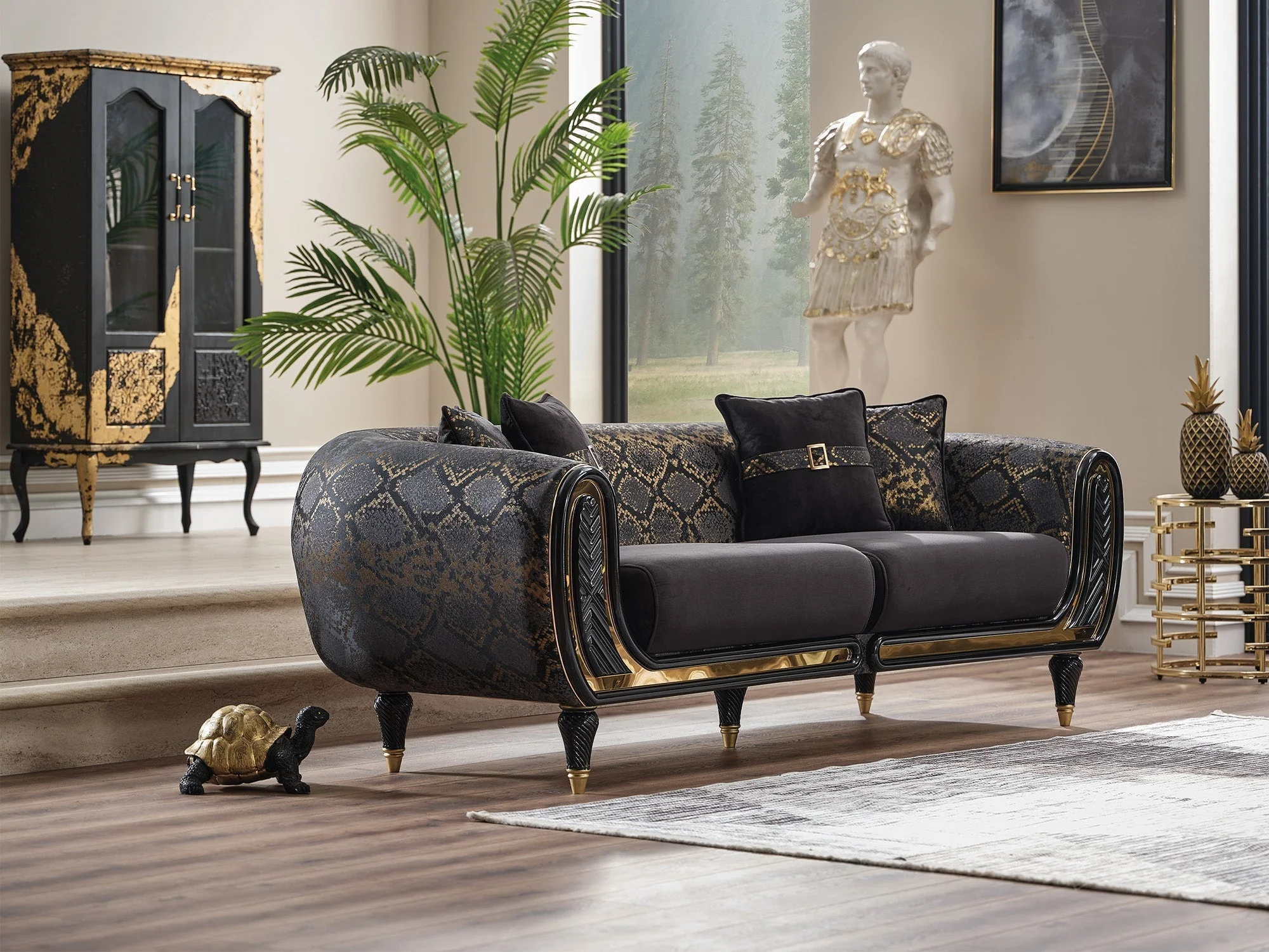 Lima Black 3-pieces (Sofa & Loveseat & Chair) Living Room Set - Image 6