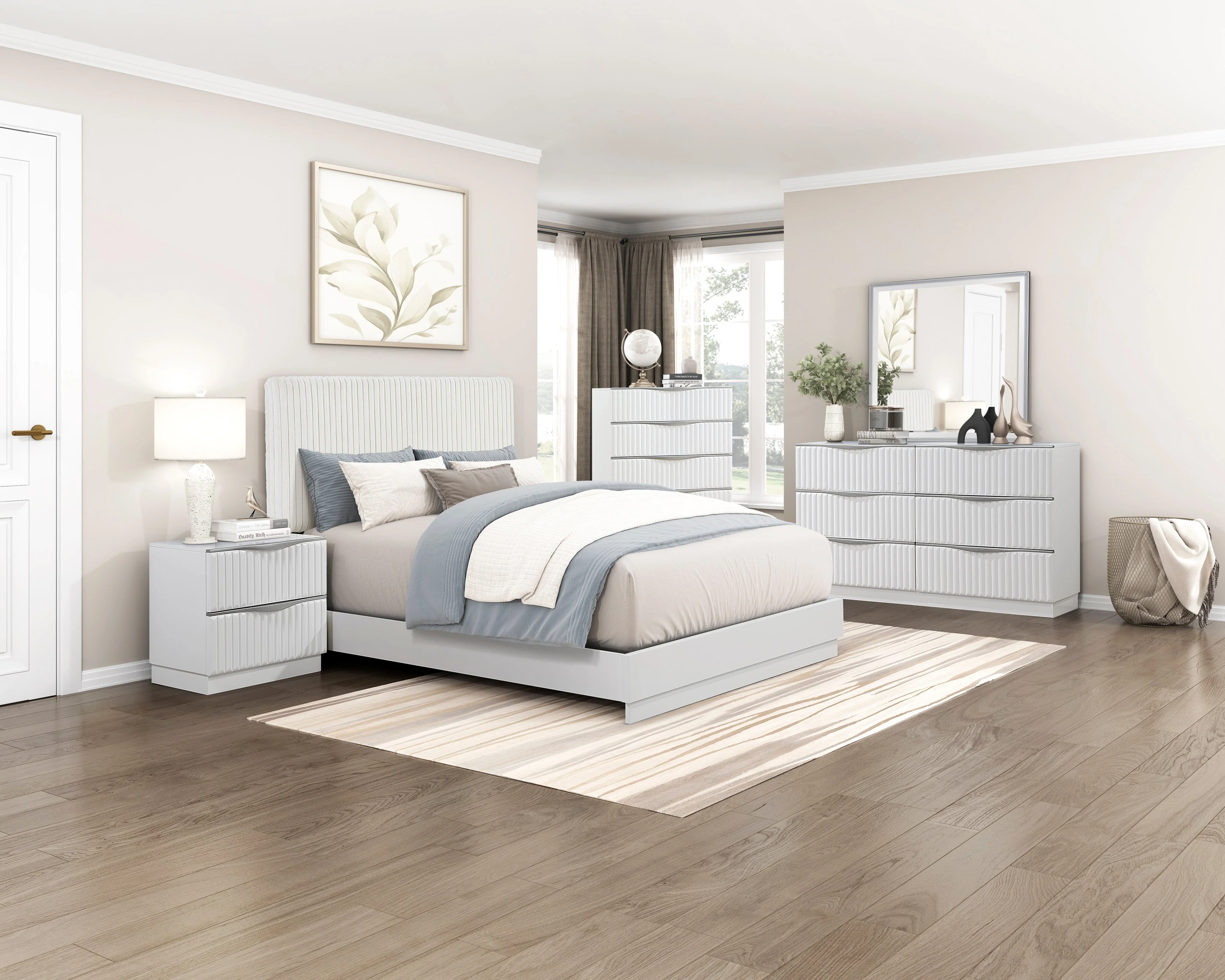 Linea Pearl White Nightstand - Image 6