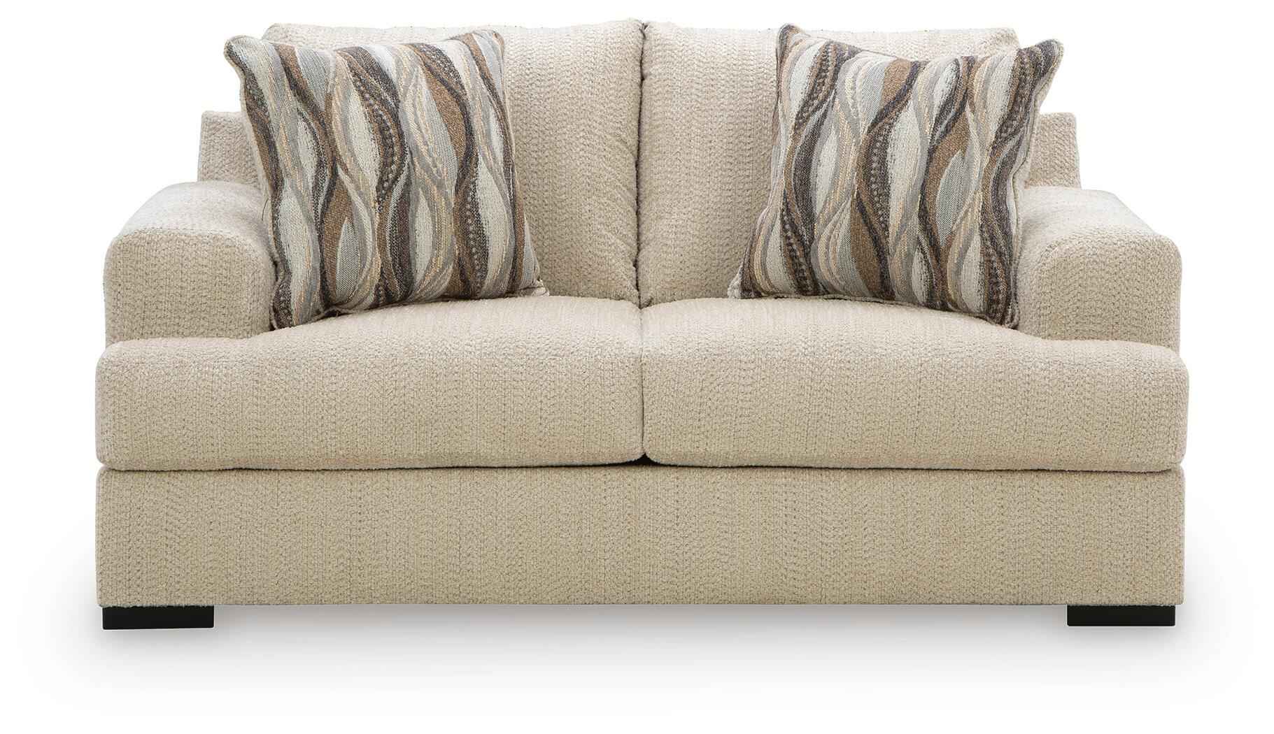 Lofwood Oatmeal Loveseat - Image 3