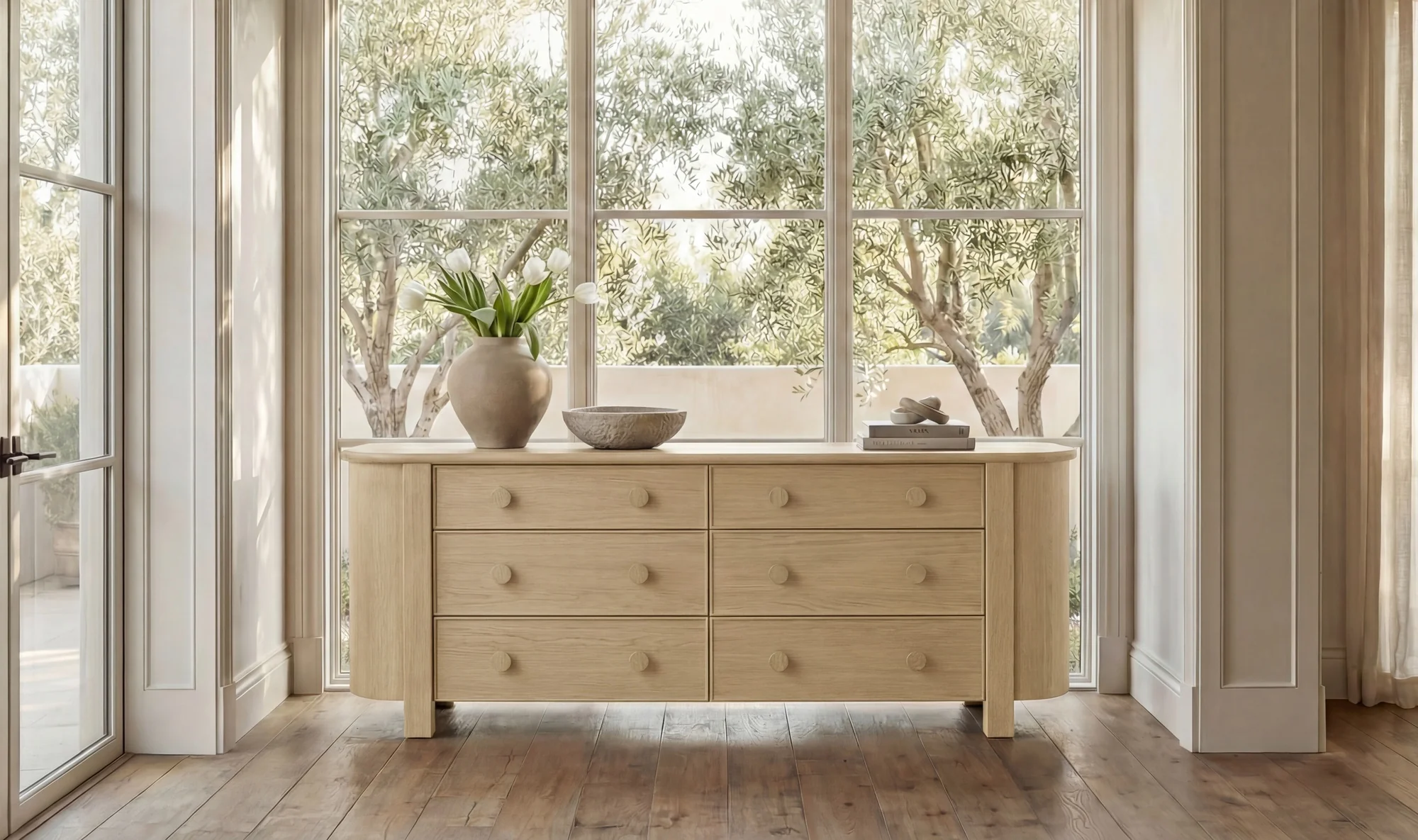 Loren 6 Drawer Dresser Natural - Image 2