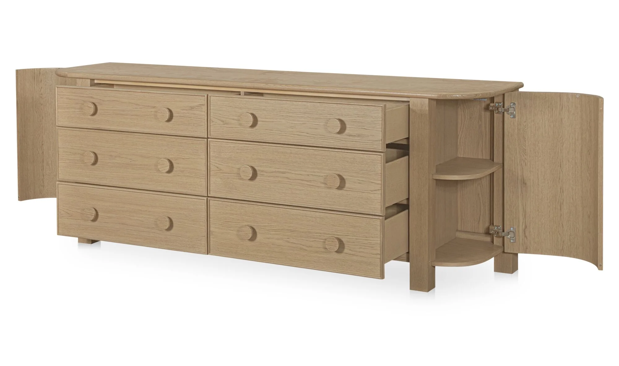Loren 6 Drawer Dresser Natural - Image 4