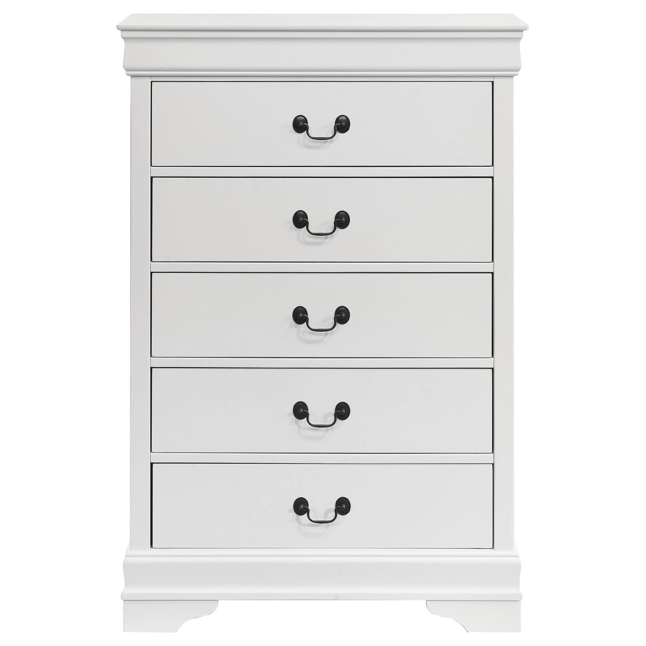 Louis Philippe 5-drawer Bedroom Chest White - Image 2