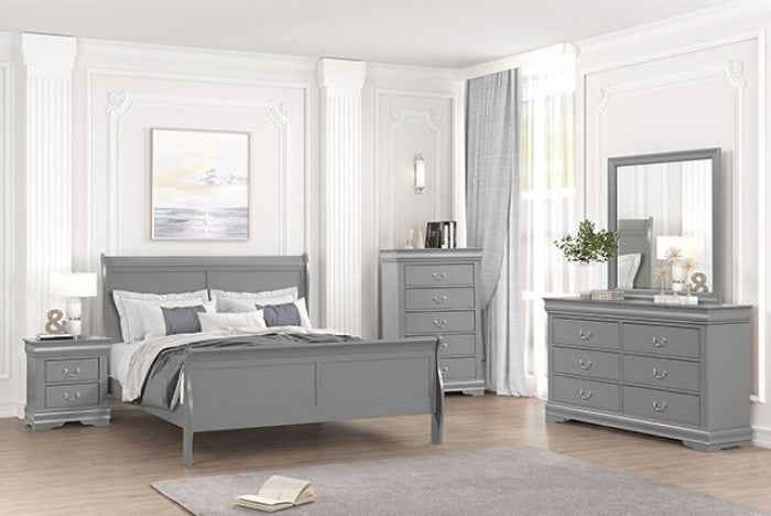 Louis Philippe Gray 5-Piece Queen Bedroom Set