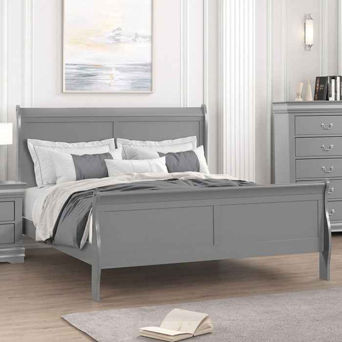 Louis Philippe Gray 5-Piece Queen Bedroom Set - Image 2