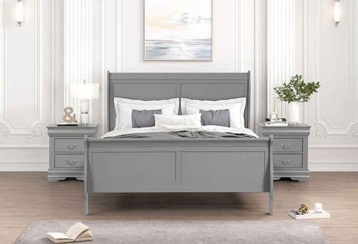 Louis Philippe Gray 5-Piece Queen Bedroom Set - Image 3