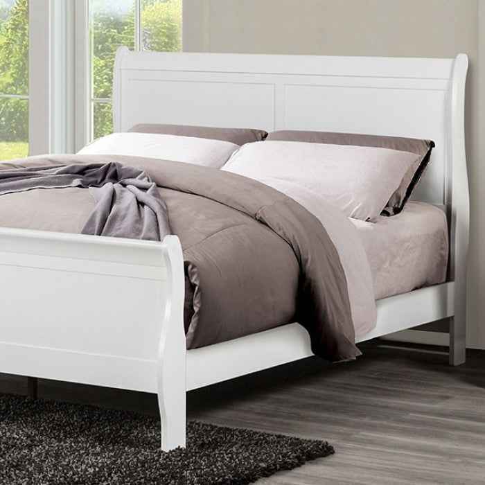 Louis Philippe White 4-Piece Queen Bedroom Set - Image 2