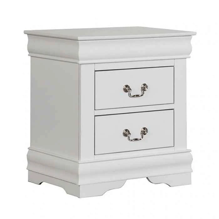 Louis Philippe White 4-Piece Queen Bedroom Set - Image 3
