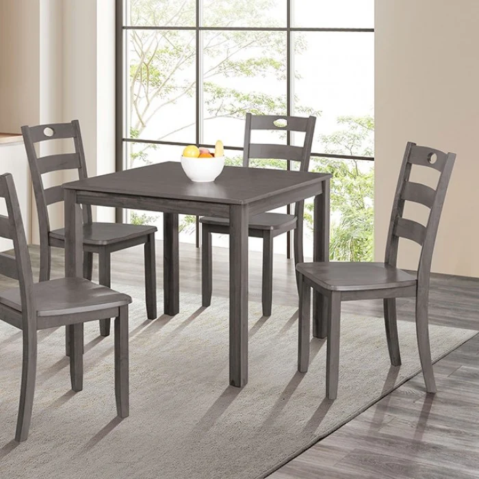 Lubbock Gray 5-Piece Dining Room Set - Image 2