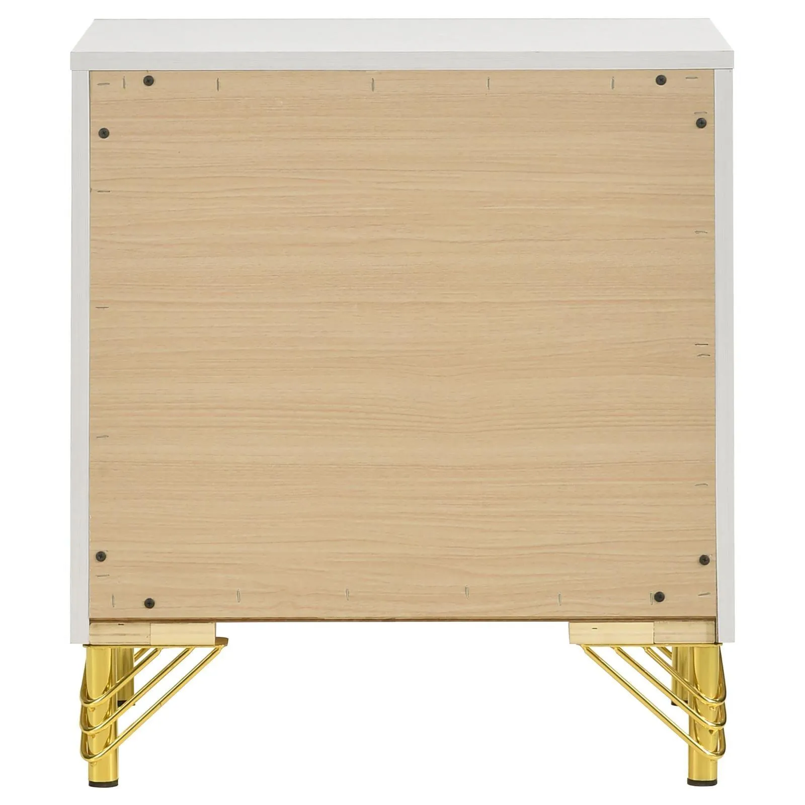 Lucia White 2-drawer Nightstand Bedside Table - Image 7