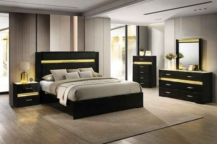 Lucida Black 5-Piece Queen Bedroom Set (N2)