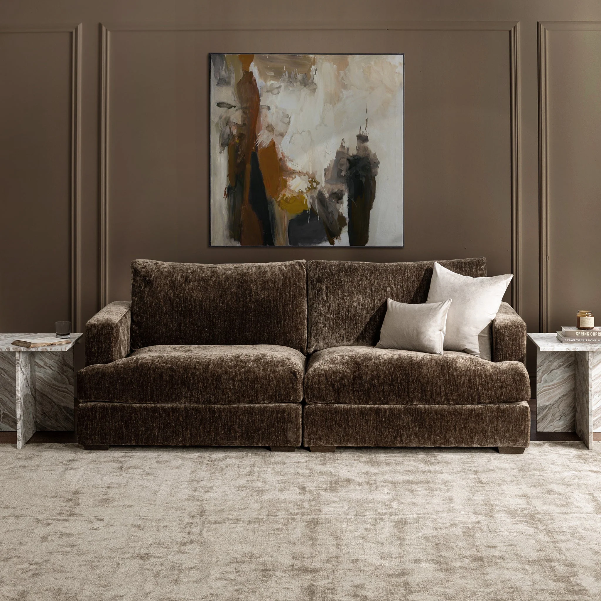 Ludwig 2pc Sofa - Mossed Brown - Image 8