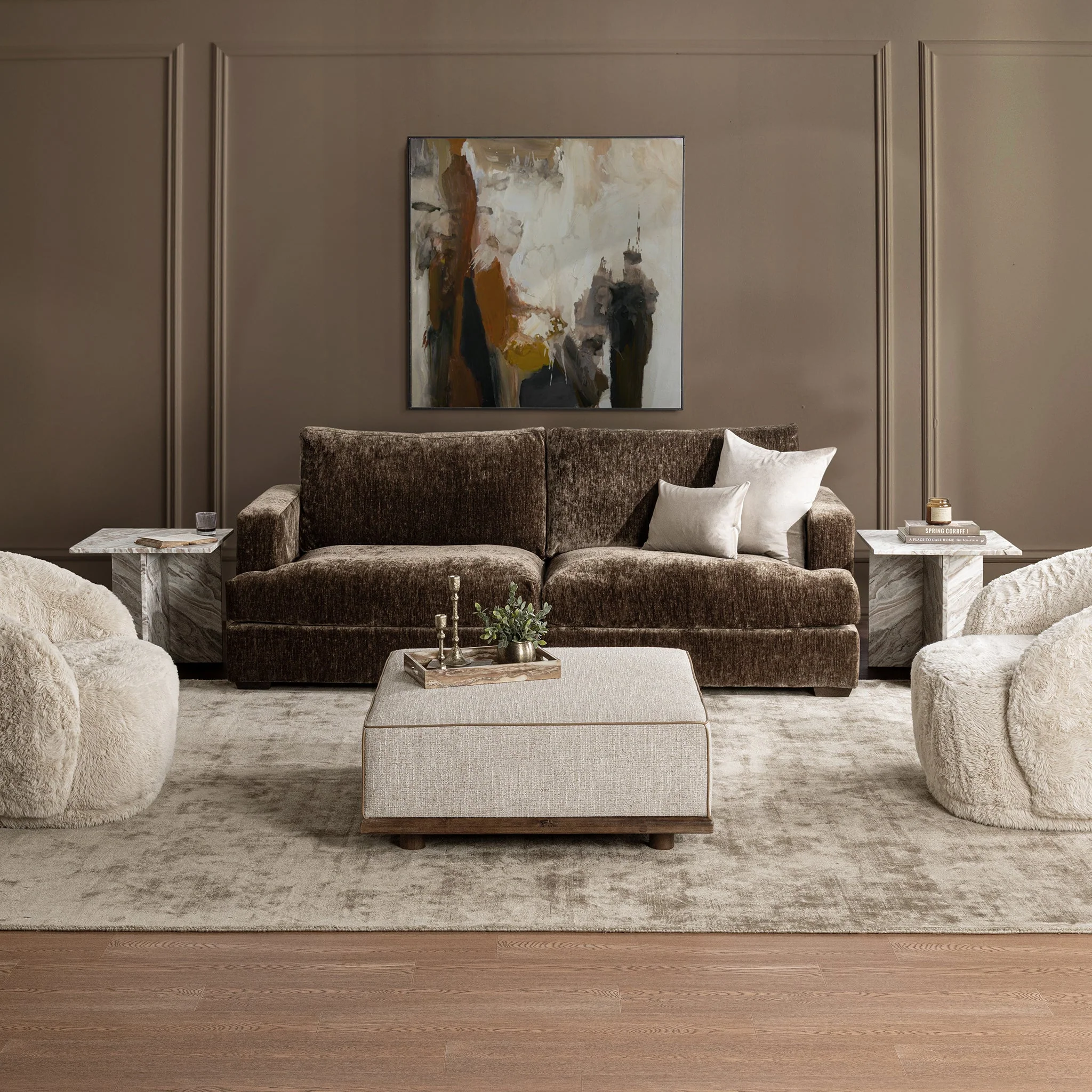 Ludwig 2pc Sofa - Mossed Brown - Image 9