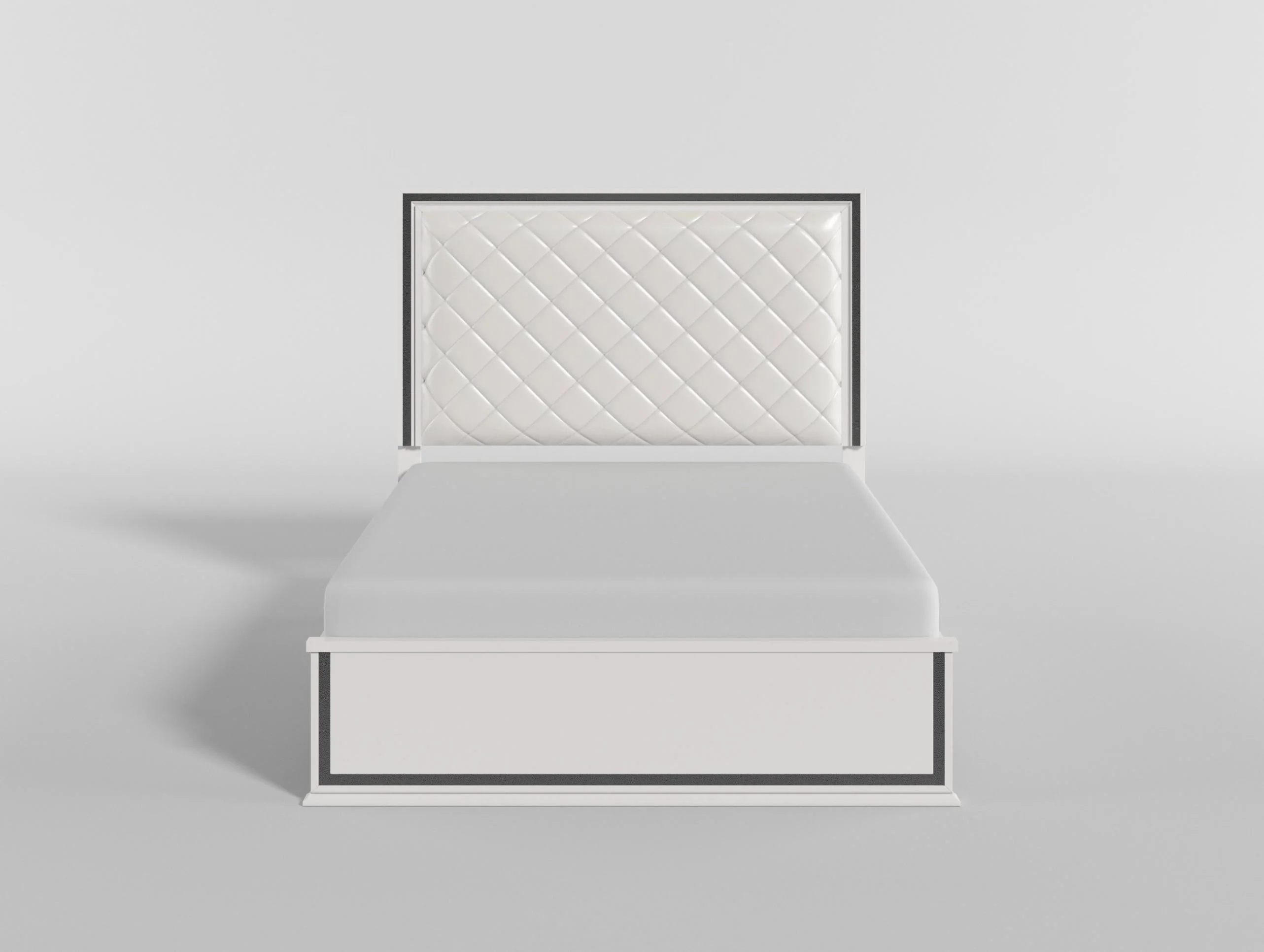Lumin Pearl White LED Panel California King Bed - Image 2