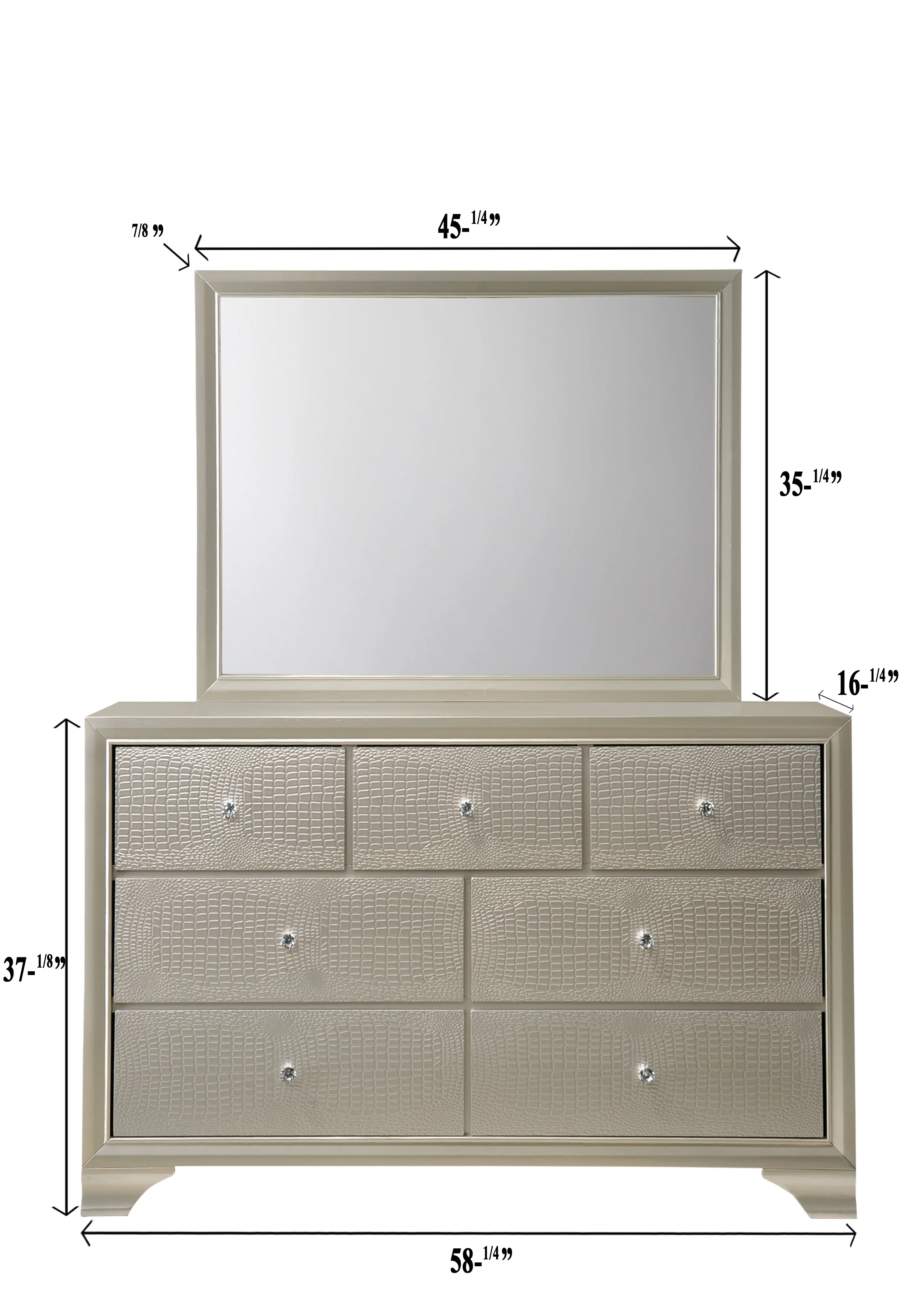 Lyssa Champagne LED Upholstered Panel Youth Bedroom Set - Image 14