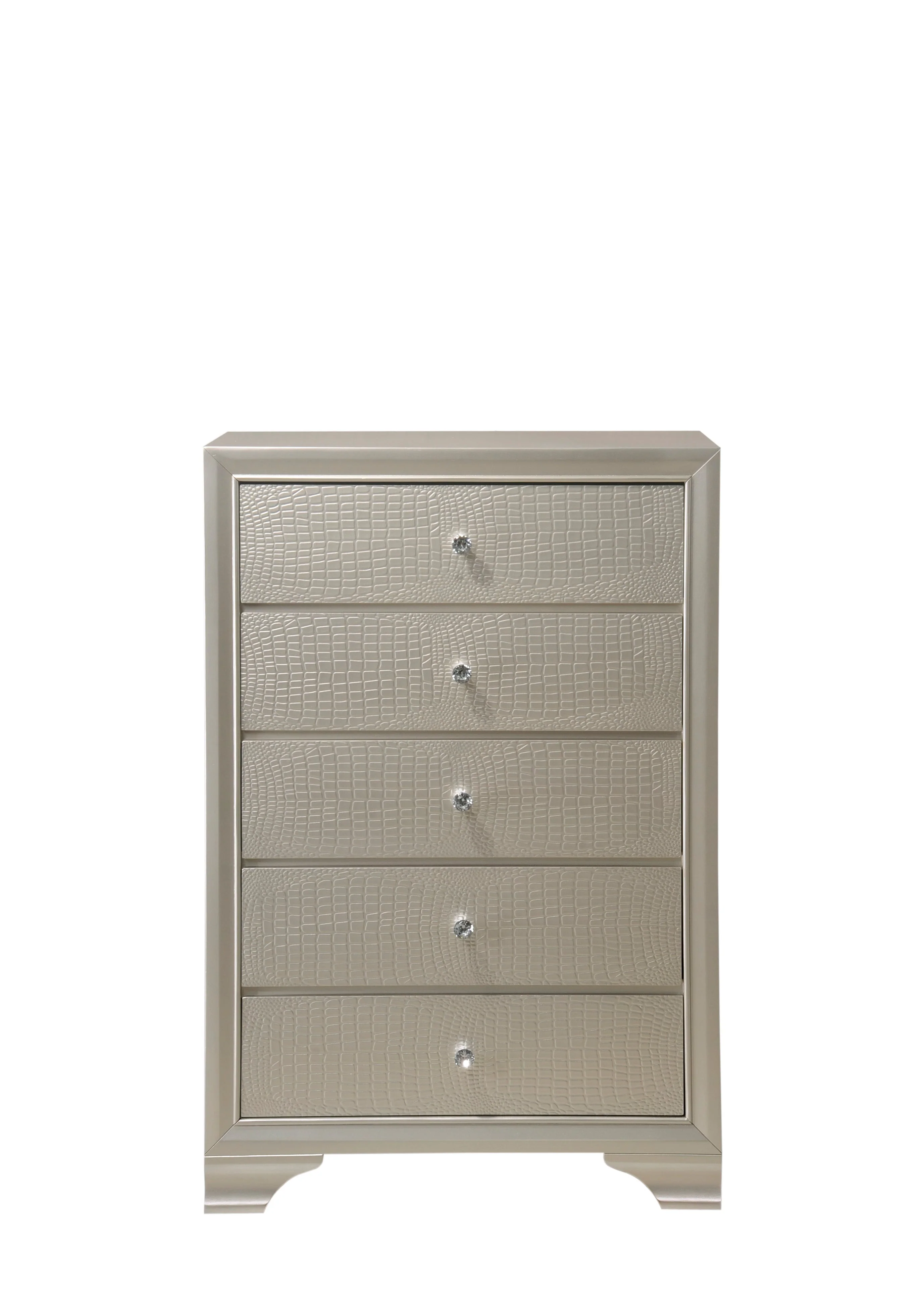 Lyssa Champagne LED Upholstered Panel Youth Bedroom Set - Image 20