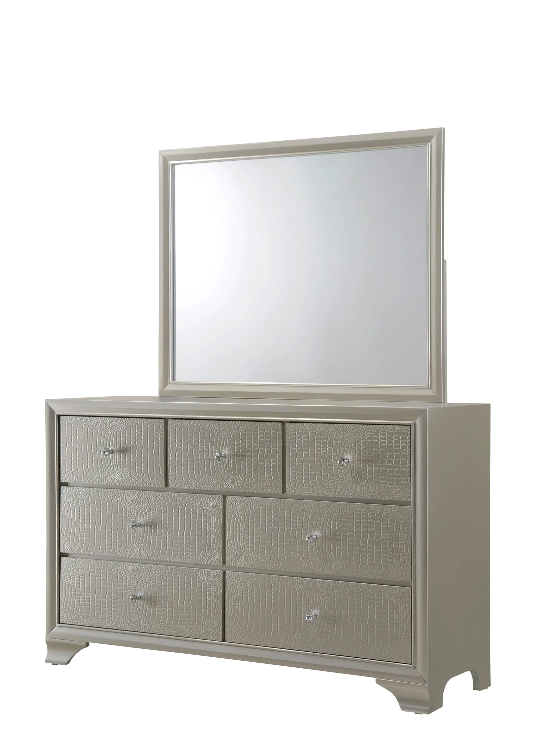 Lyssa Champagne LED Upholstered Panel Youth Bedroom Set - Image 4